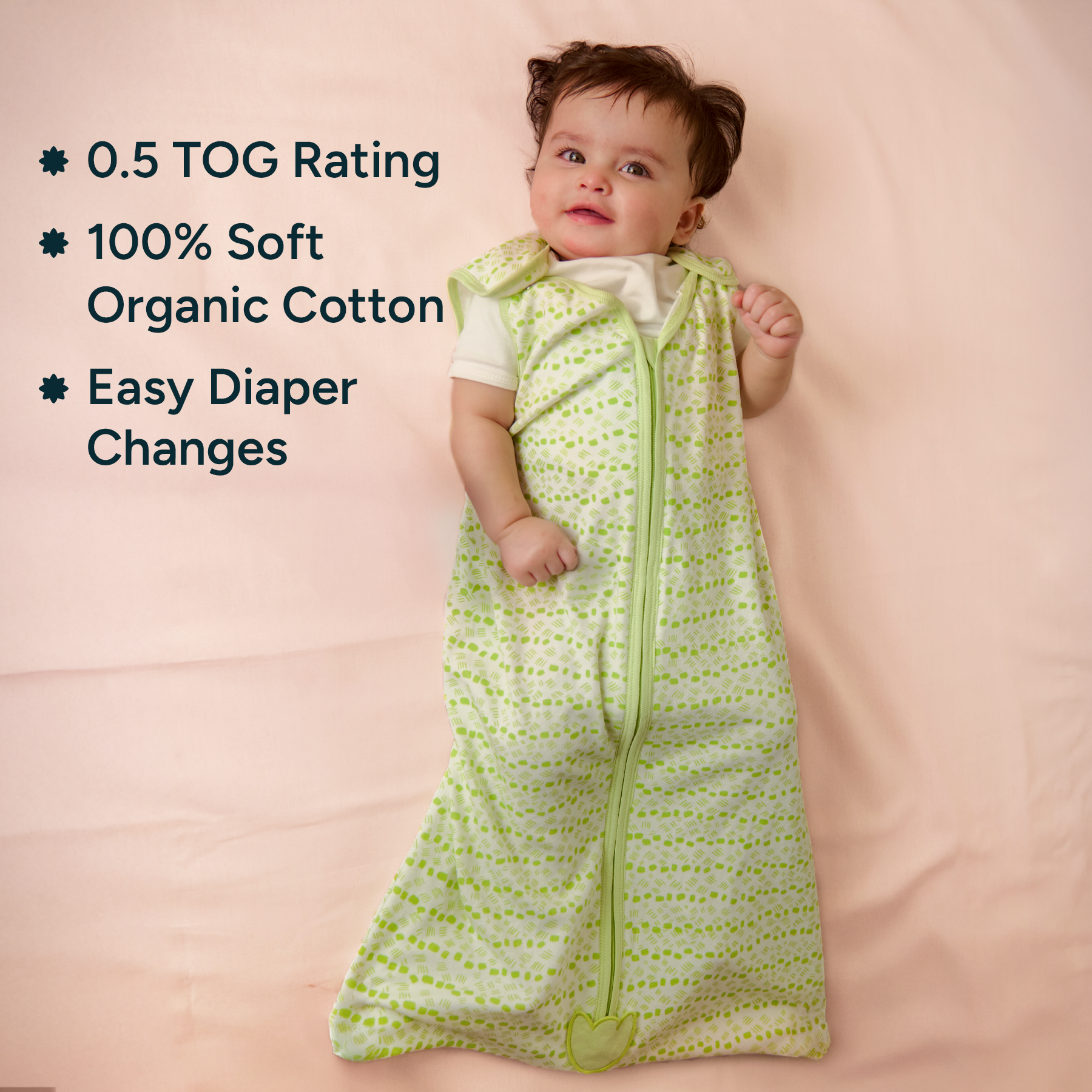 Nintara Baby 0.5 TOG Sleep Sack - Premium Organic Cotton, Lightweight Wearable Blanket for Newborns, Infants & Toddlers (0-24 Months), Unisex Baby Sleeping Bag, Gifts for Babies