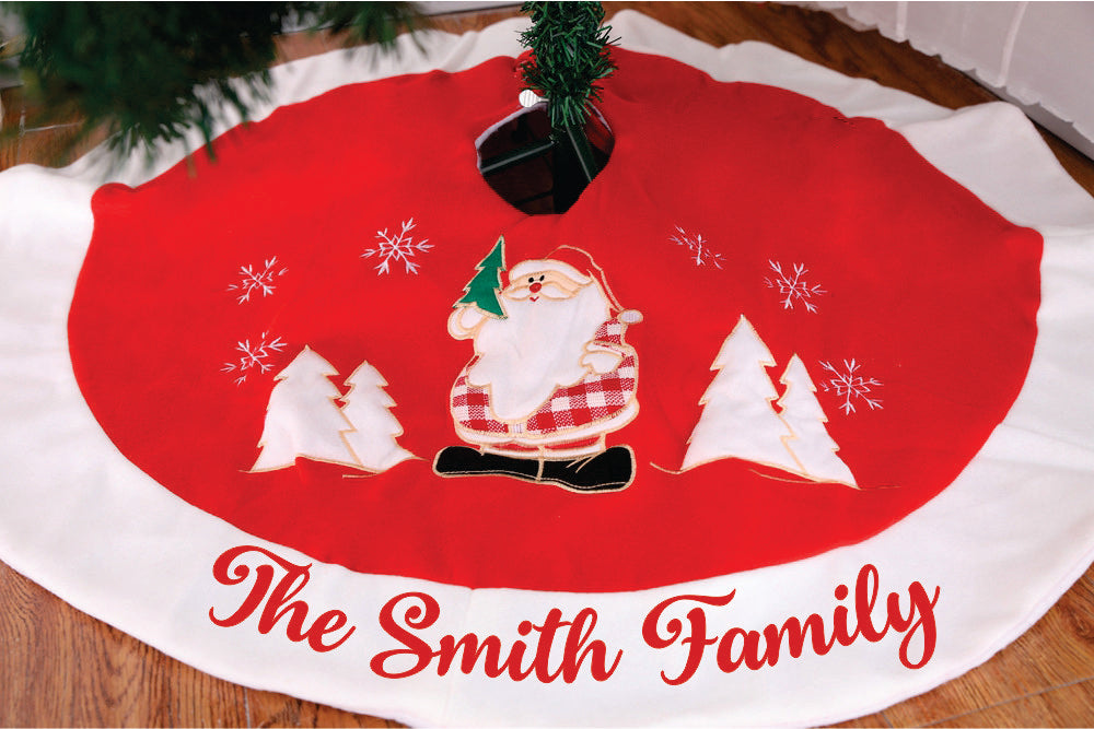 35" Tree Skirt- Happy Santa