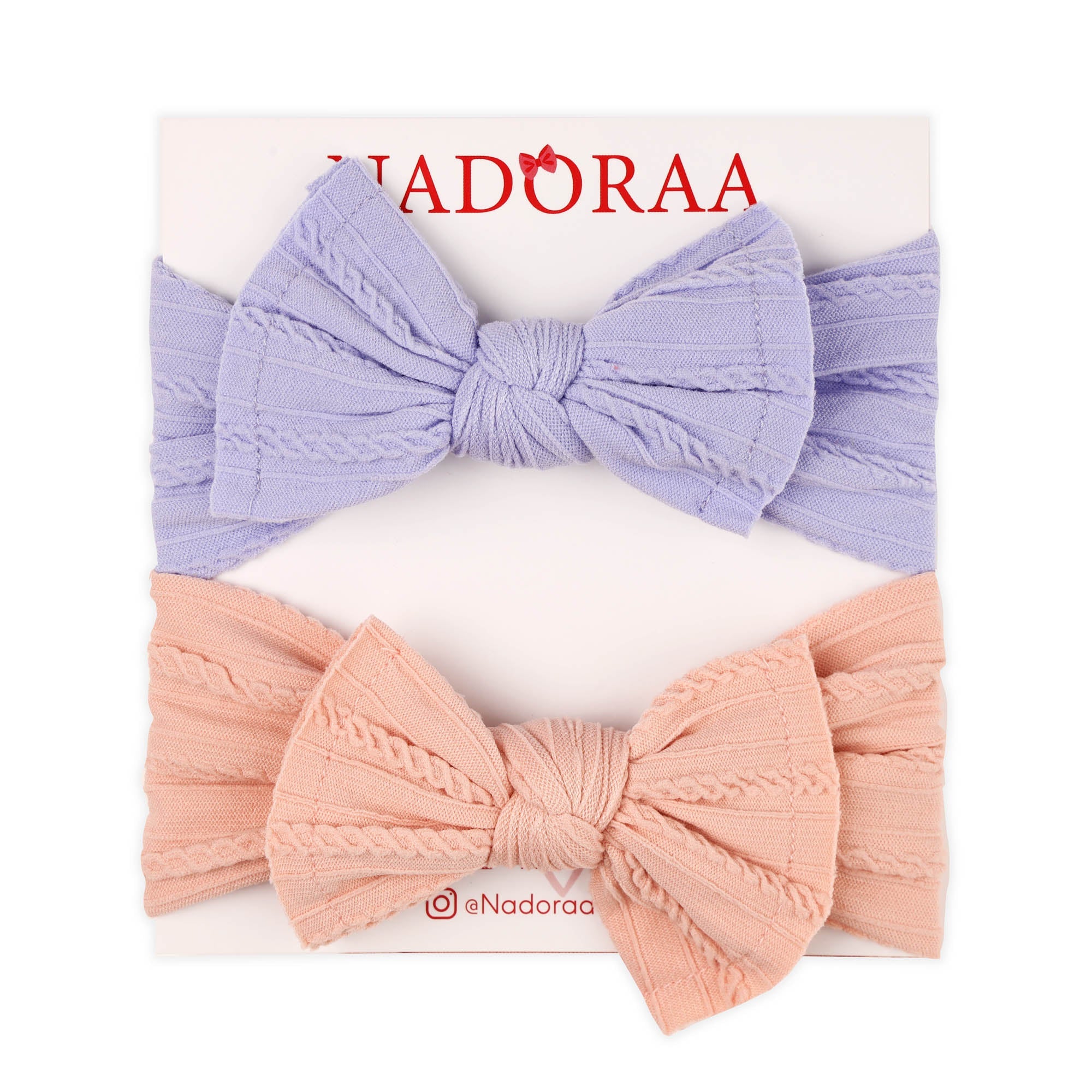 Peach & Purple Baby Headbands