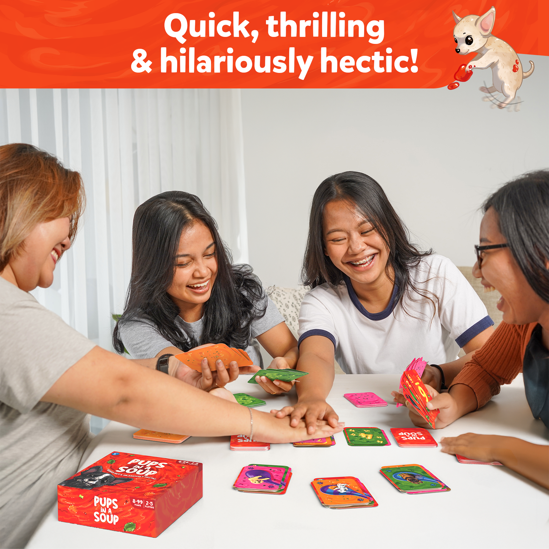 Skillmatics Card Game - Pups in a Soup, Hilarious, Fast-paced, Family Party Game, Perfect for Game Nights, Gifts for Girls, Boys, Teens, Adults Ages 8, 9, 10 & Up