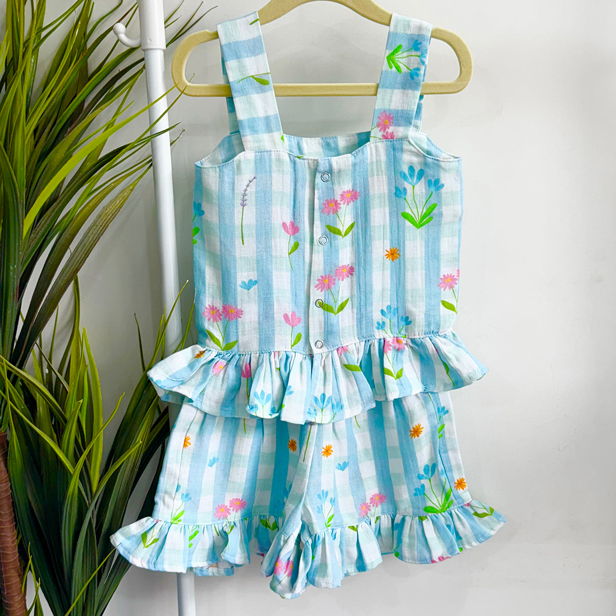 Girls Co-Ord Set- Ghingham