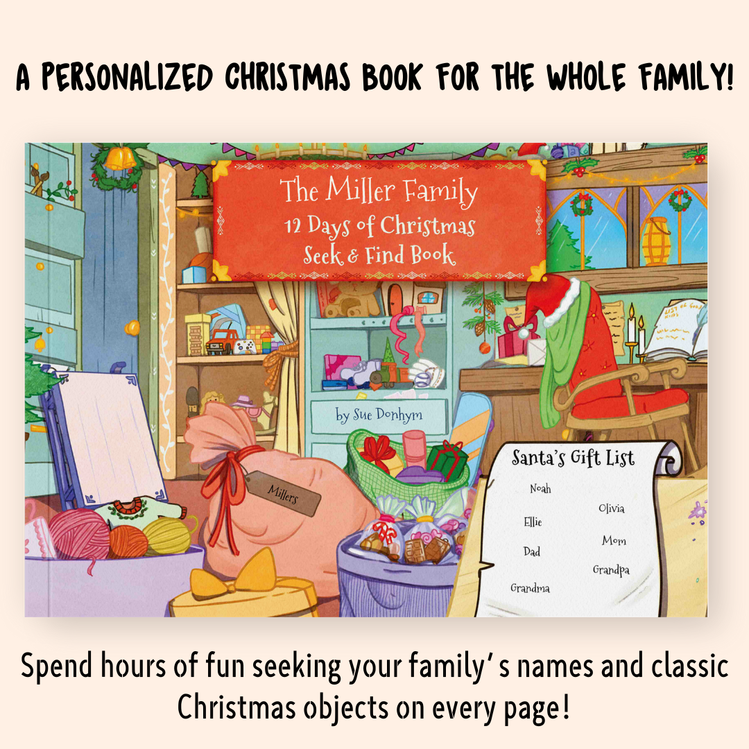 12 Days of Christmas Seek & Find Book (Personalized Children's Christmas Book)