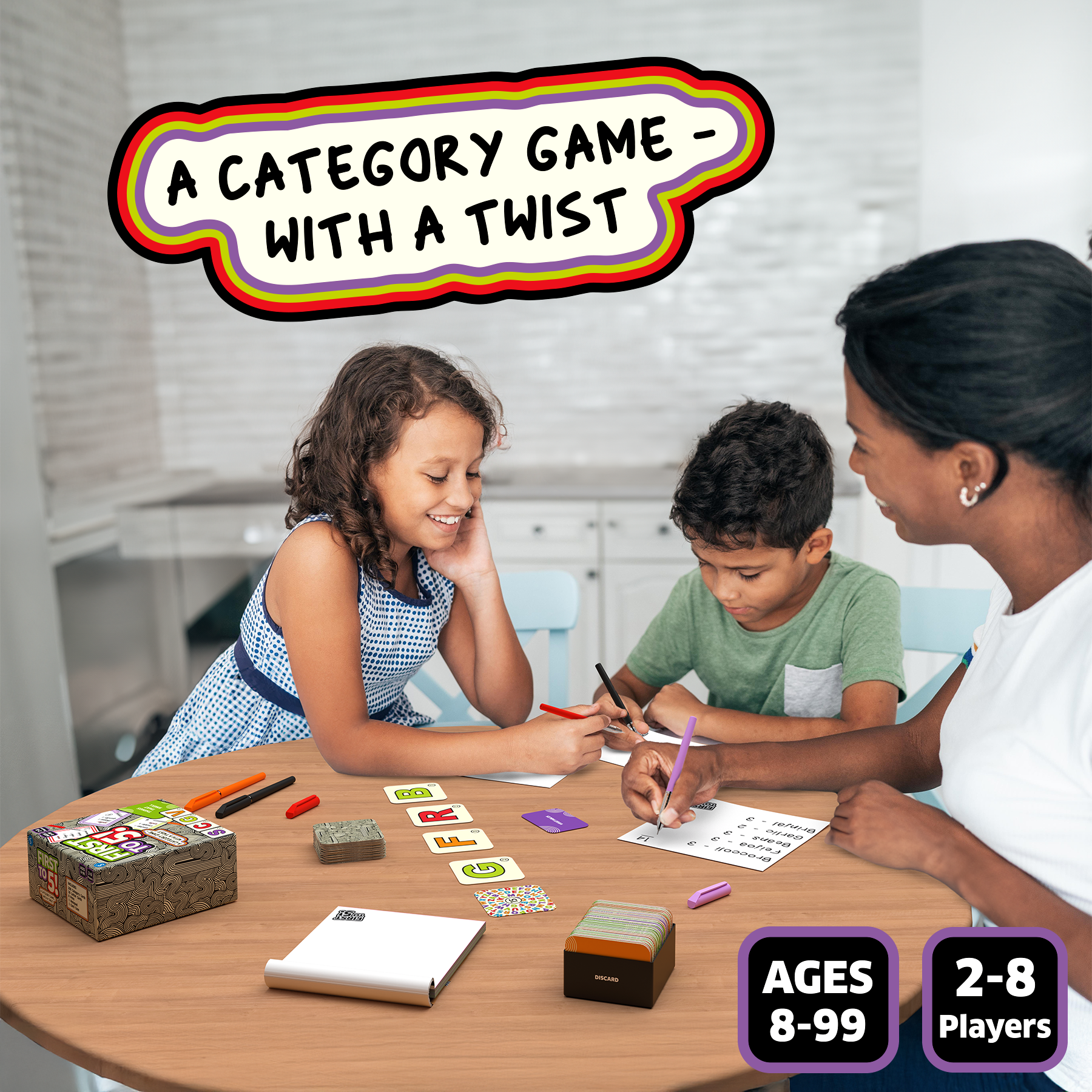 Skillmatics Card Game - First to 5, Quick Category Game with a Twist, Perfect for Family Fun, Party Game, Gifts for Kids, Teens, and Adults Ages 8, 9, 10 & Up, 2-8 Players