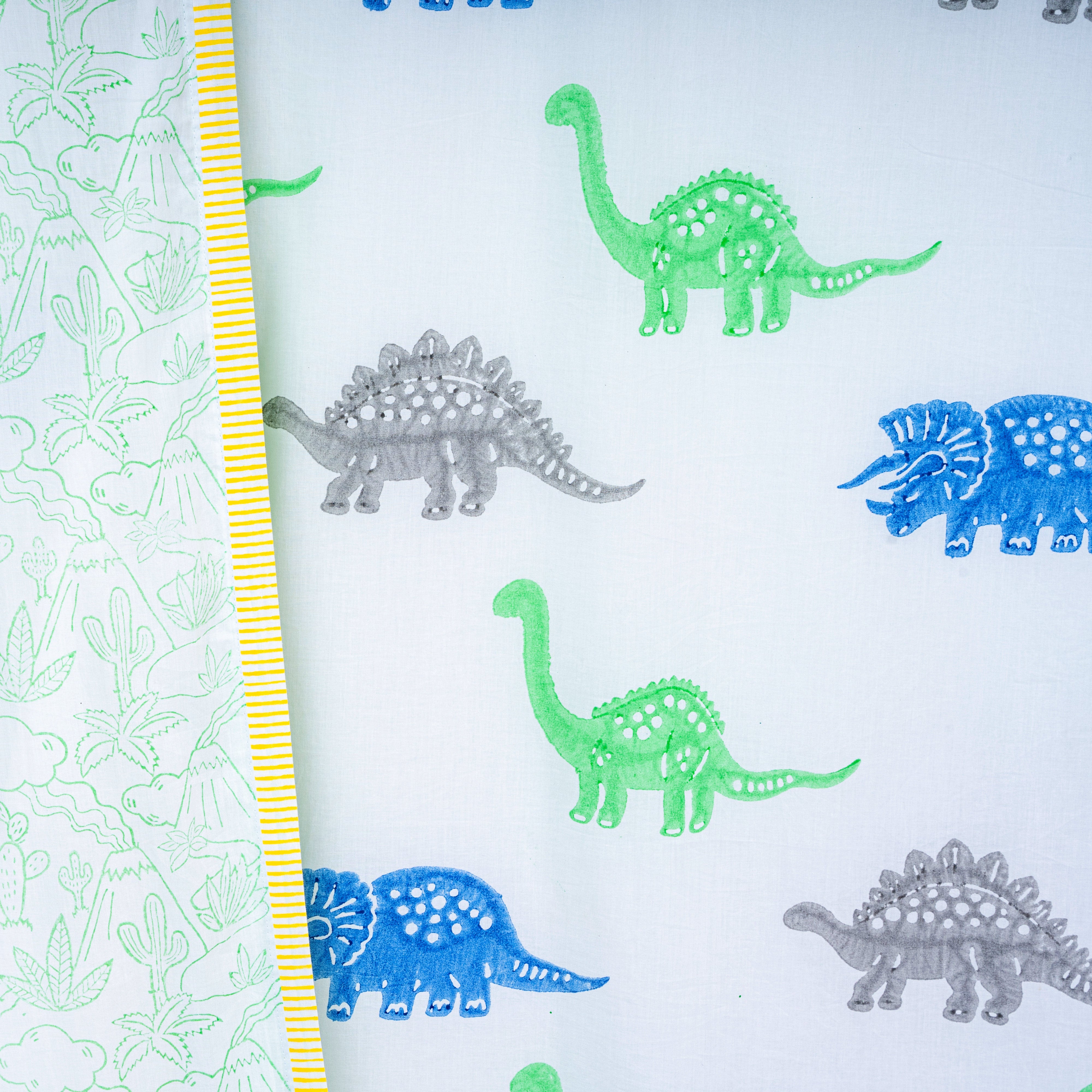 Gudgoodie Kids Cotton Muslin Dohar - Ultrasoft & Breathable - Dinosaur Pals