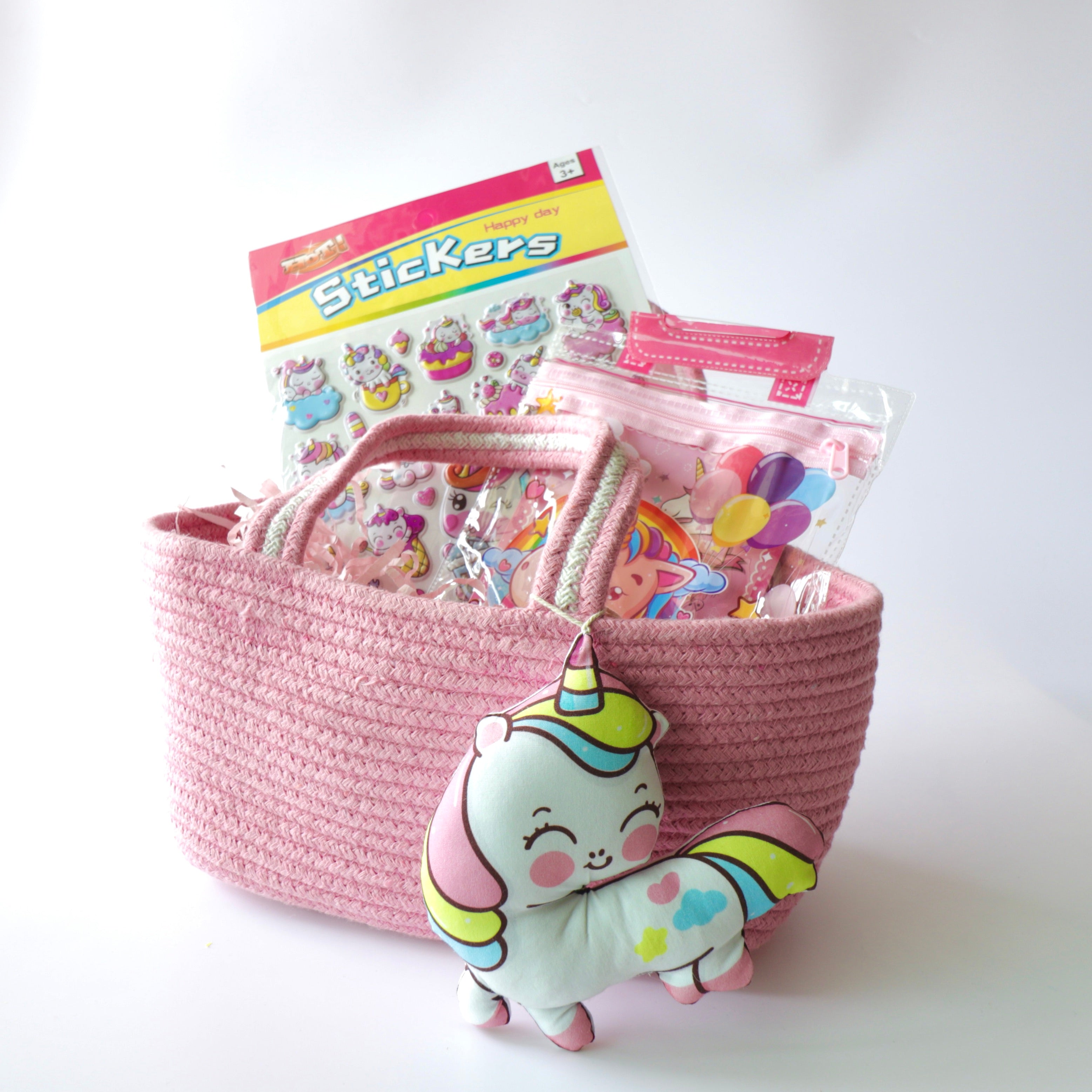 Cutie Stationary Gift Basket (Pink)