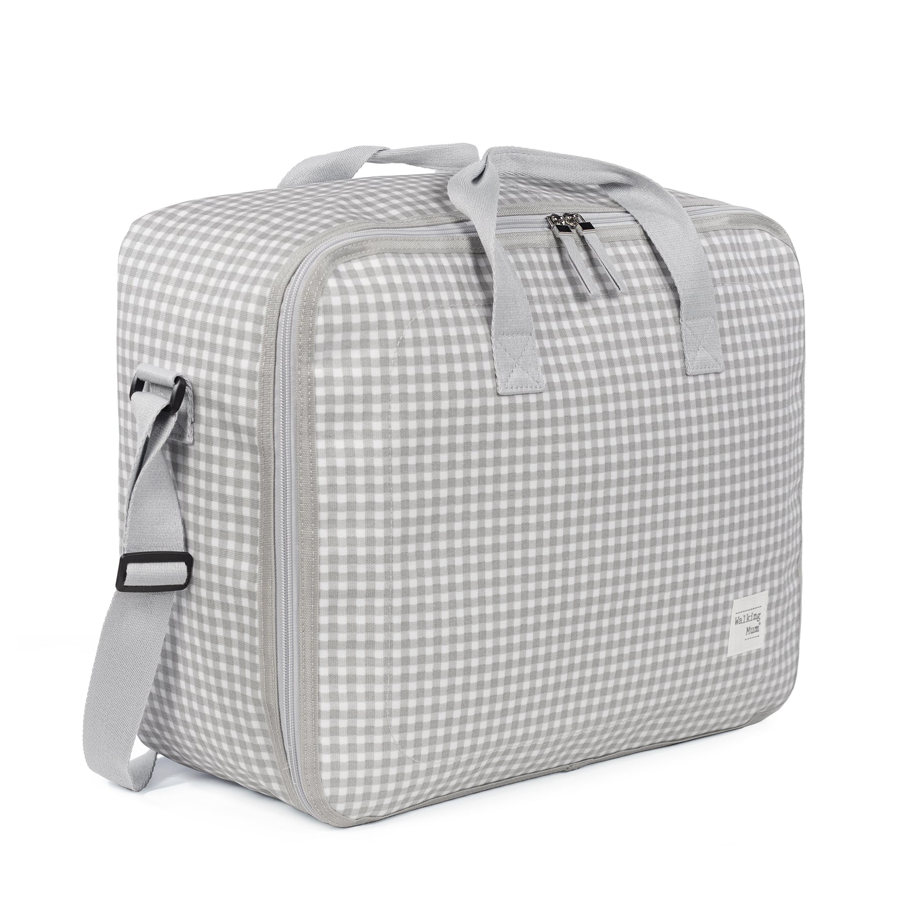 Walking Mum I Love Vichy Grey Travel Holiday And Maternity Bag