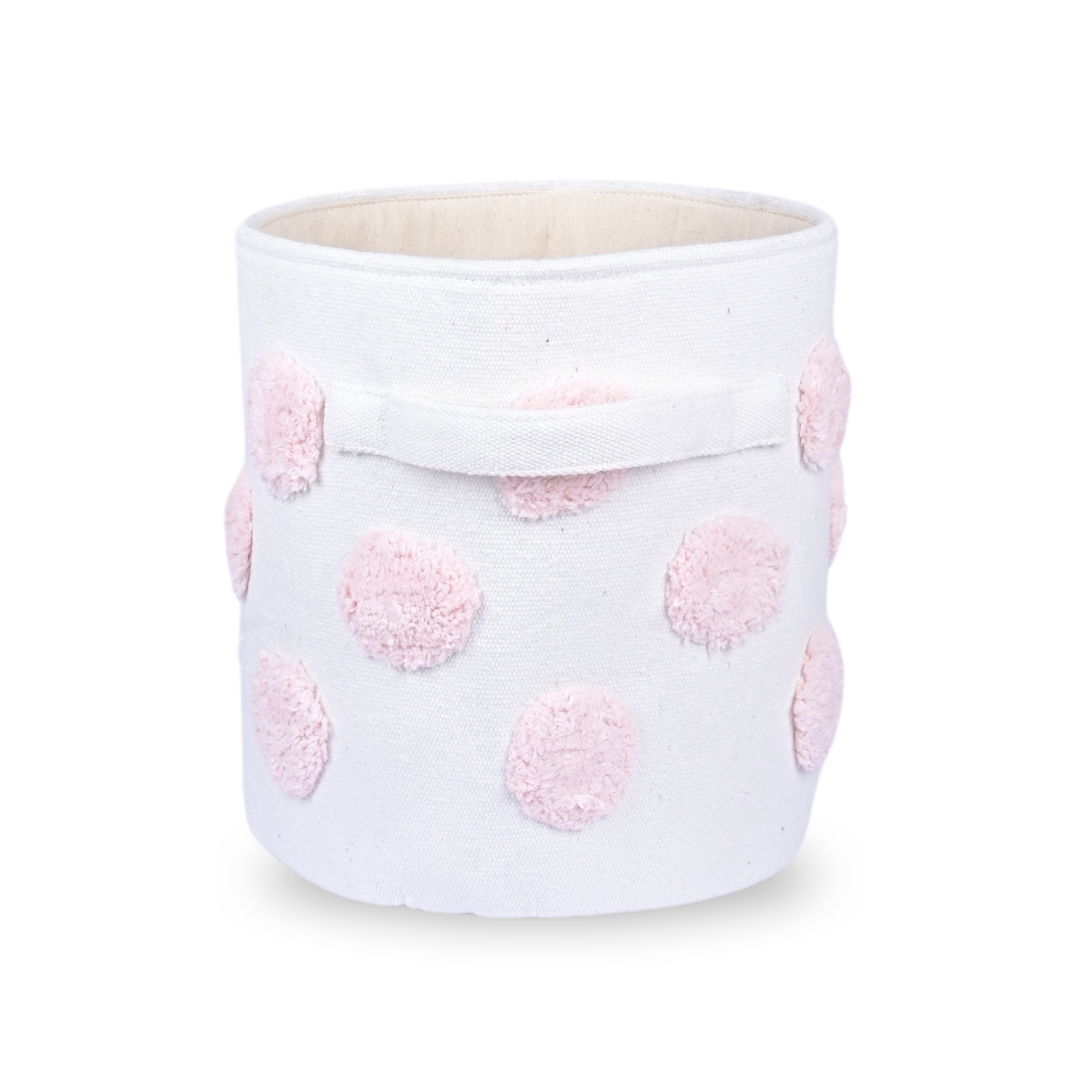 Pom Pom Round Toy Storage Basket (Medium - Extra Large)