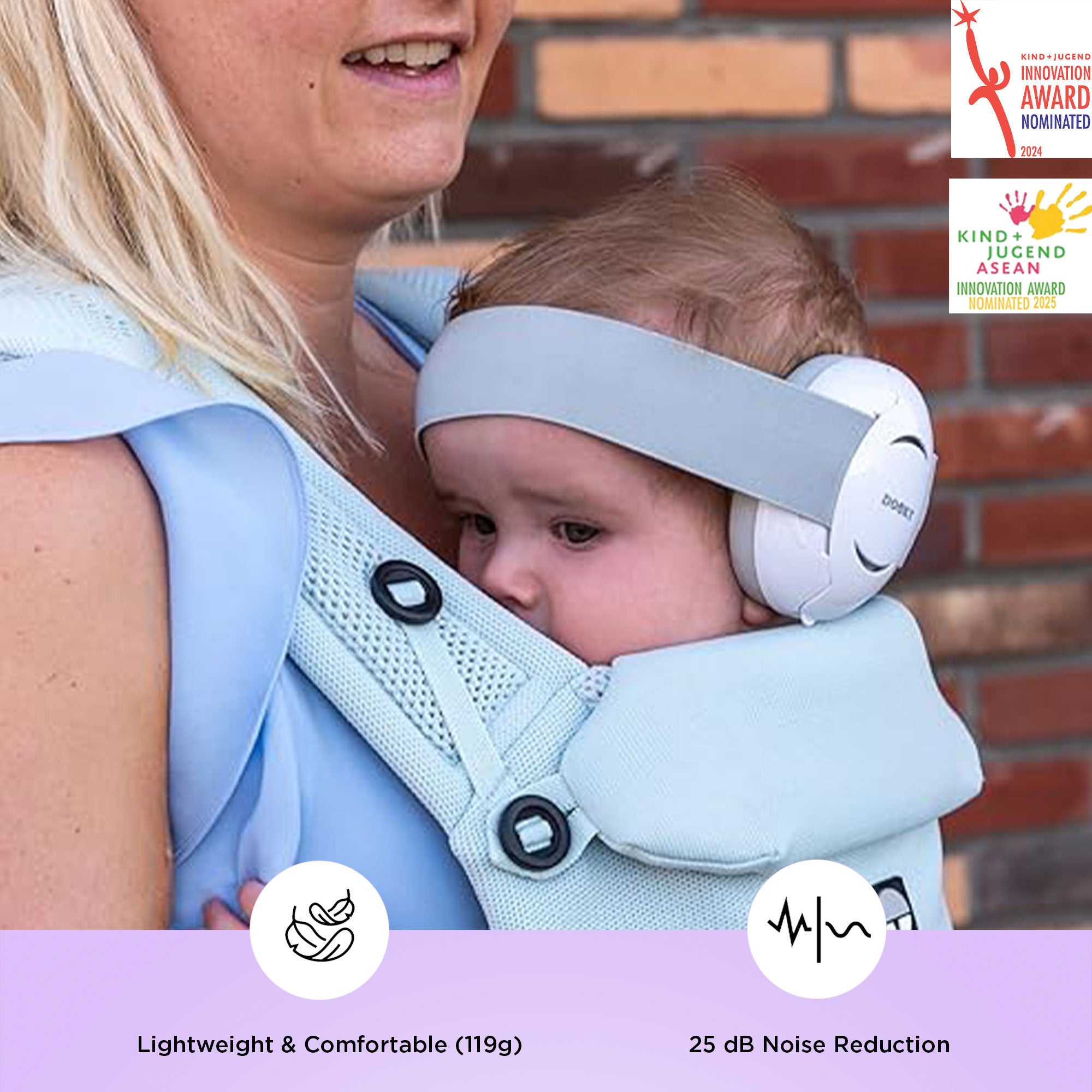 Dooky Baby to Junior Ear Protection (0–12Y) | Adjustable 2-in-1 Noise Cancelling Earmuff