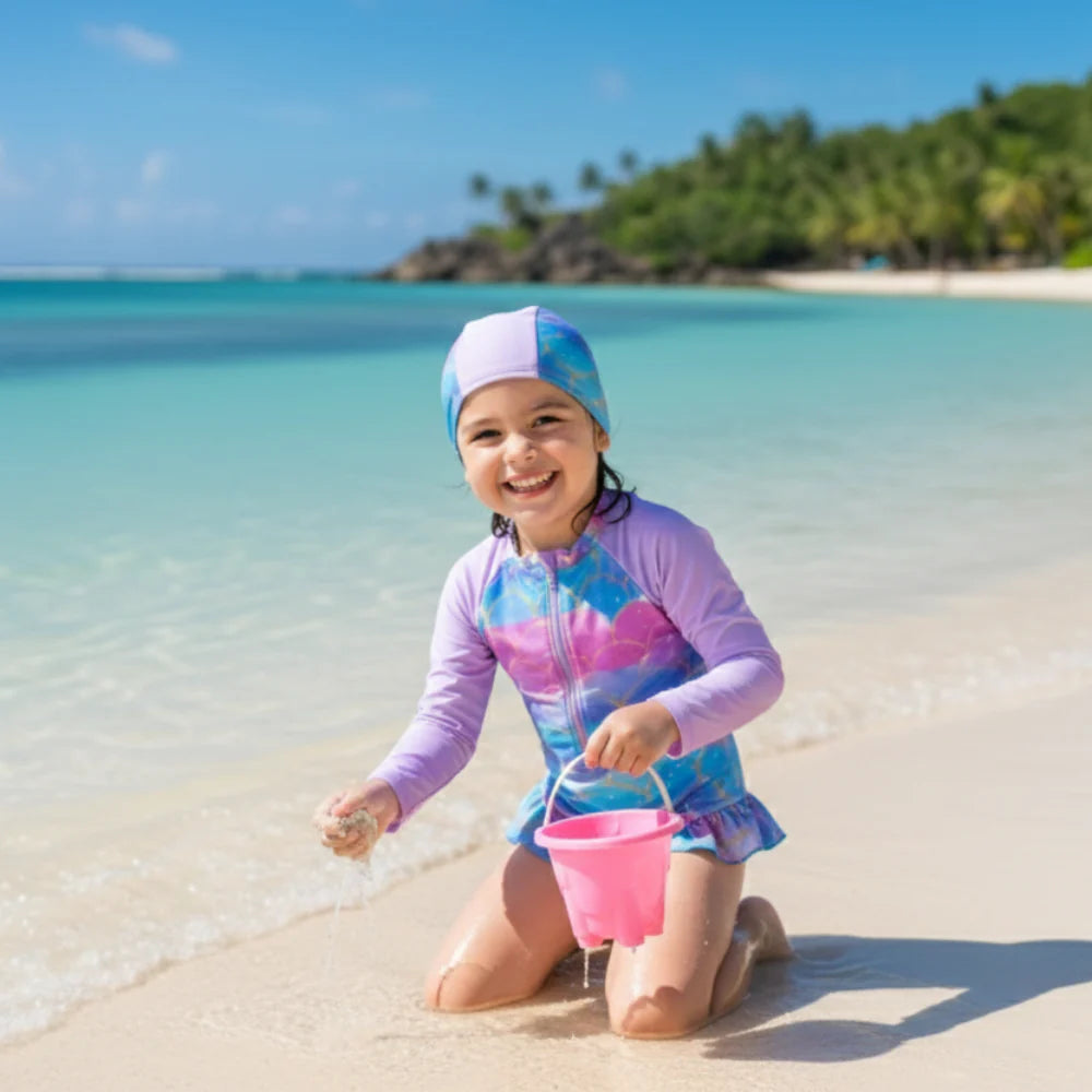2pcs Swim Set with cap - Girls
