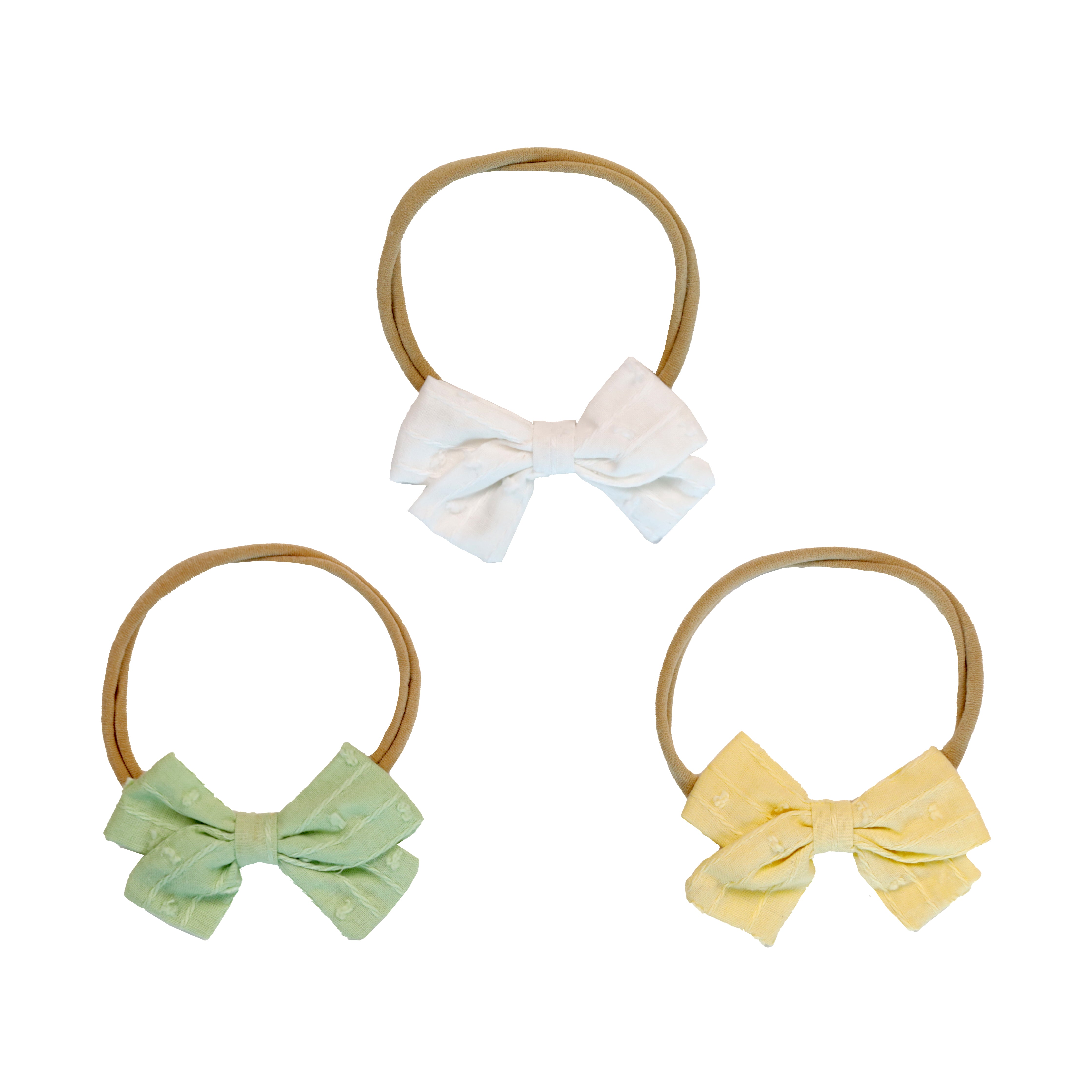 Baby Bow Headbands Set (Pack of 3)