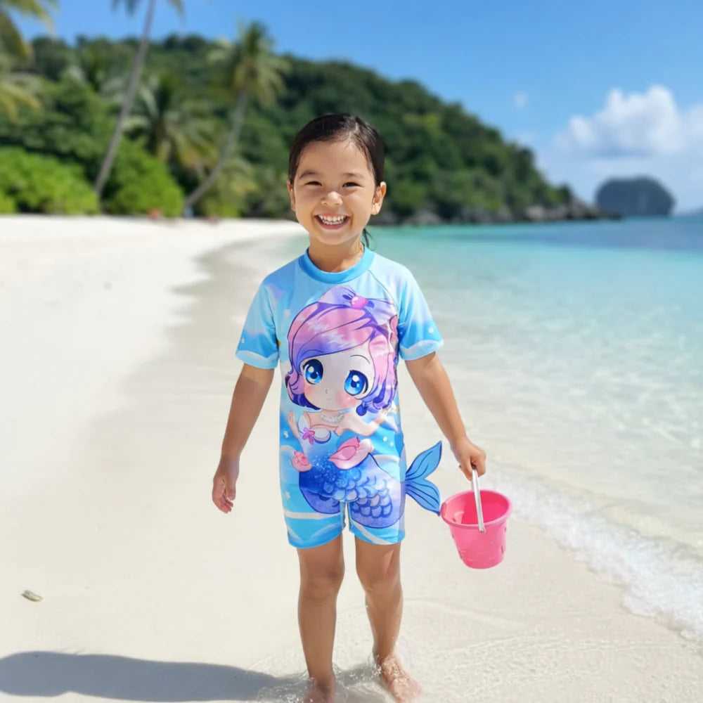 2pcs Swim Set with cap - Girls