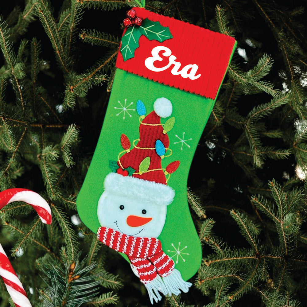 Luxury Mistletoe Stocking (Snowman)