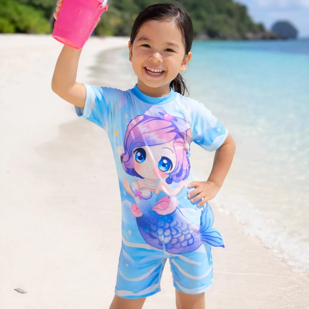 Aqua Angel Mermaid Suit with Cap