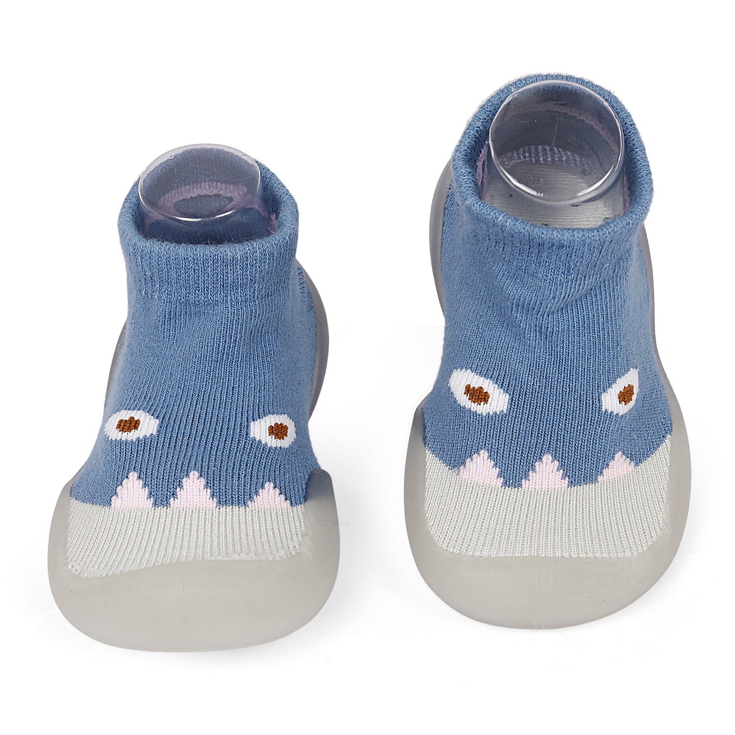 Cute Eye Anti-Skid Slip-On Rubber Sole Shoes - Blue - Baby Moo