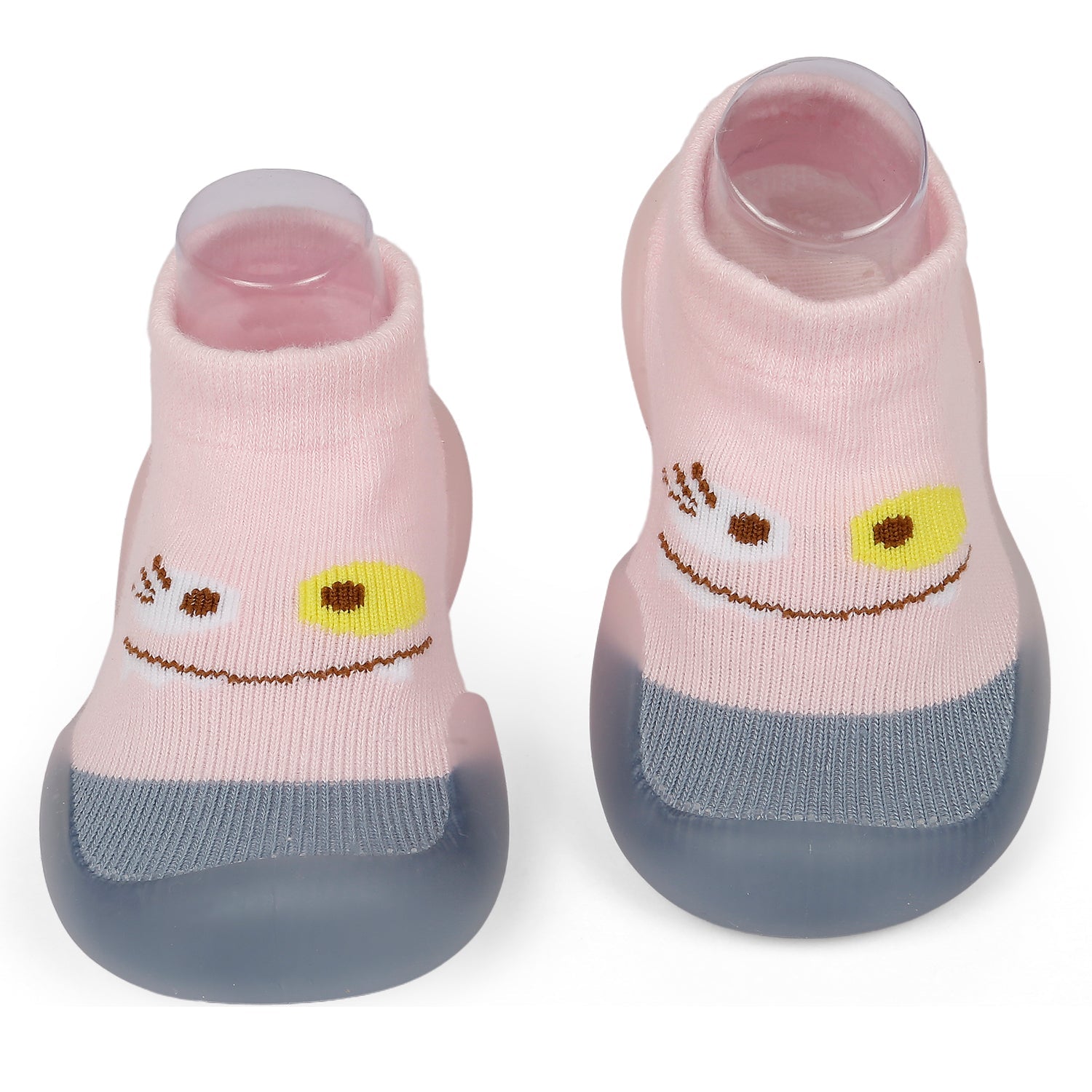 Cute Eye Anti-Skid Slip-On Rubber Sole Shoes - Pink - Baby Moo