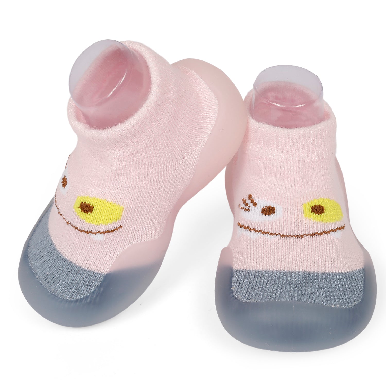 Cute Eye Anti-Skid Slip-On Rubber Sole Shoes - Pink - Baby Moo