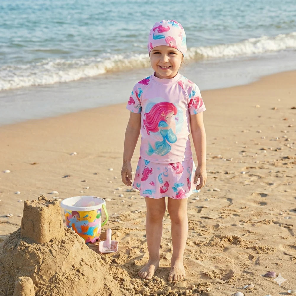 2pcs Swim Set with cap - Girls