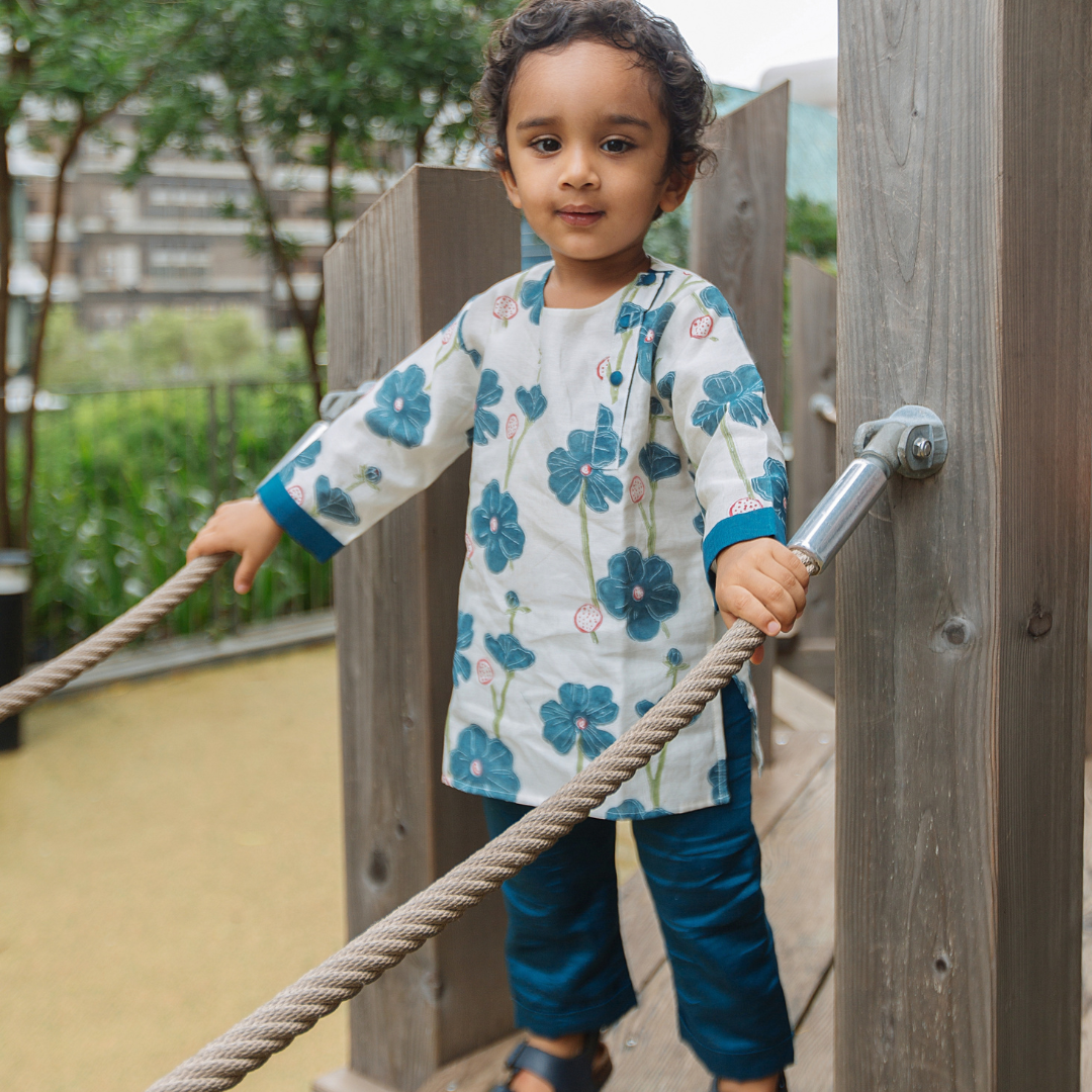 Chanderi Kurta Pyjama Set