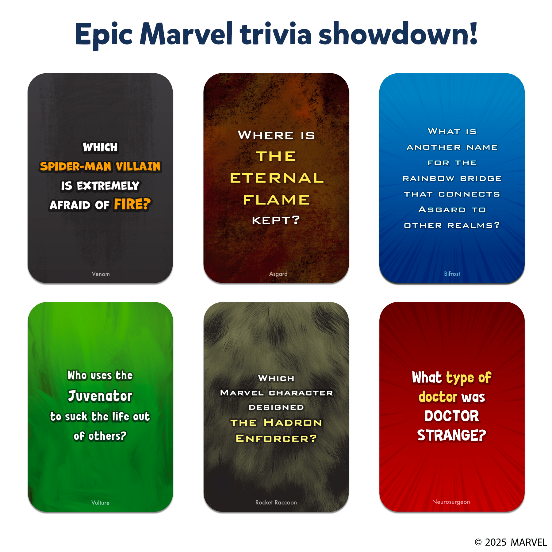 Skillmatics Card Game - Who Knows Marvel Best, Family Party Game for Boys, Girls, Teens, Adults Who Love Avengers, Spiderman, Iron Man, Hulk, Fun for Game Night, Gifts for Ages 8, 9, 10 and Up