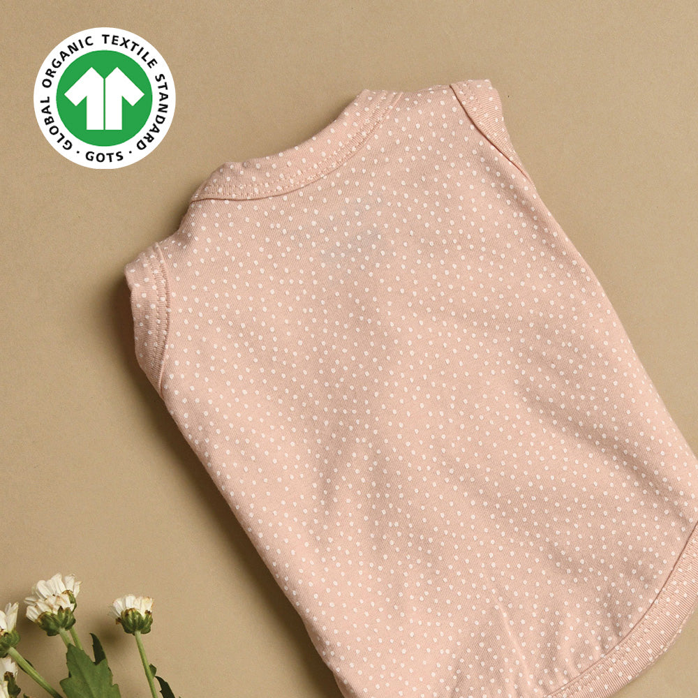 Greendigo 100% Organic Cotton Pink Bodysuit Romper For Premature Baby Boys And Baby Girls