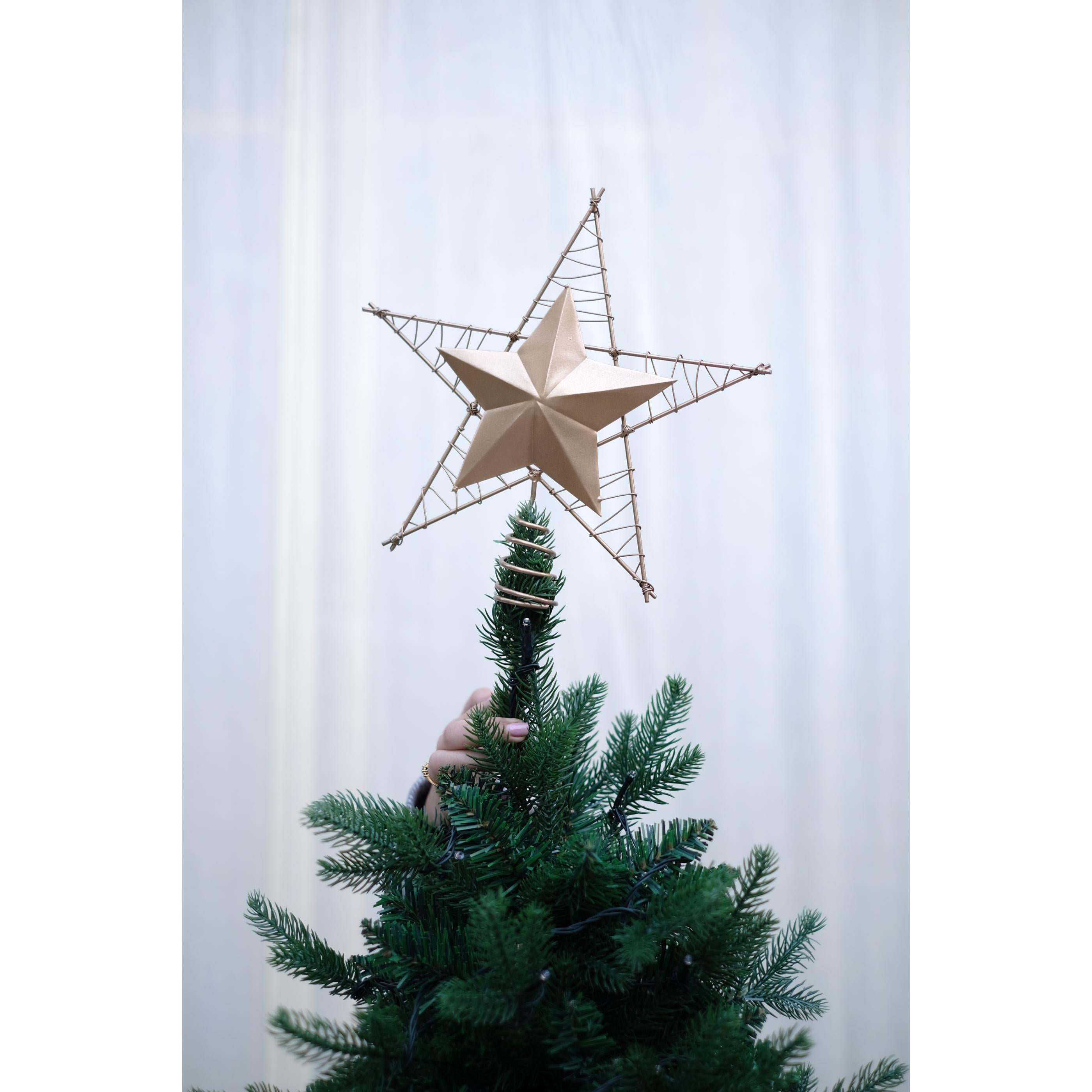 Nordic Christmas Decorations CEZAR Iron Tree Topper Star