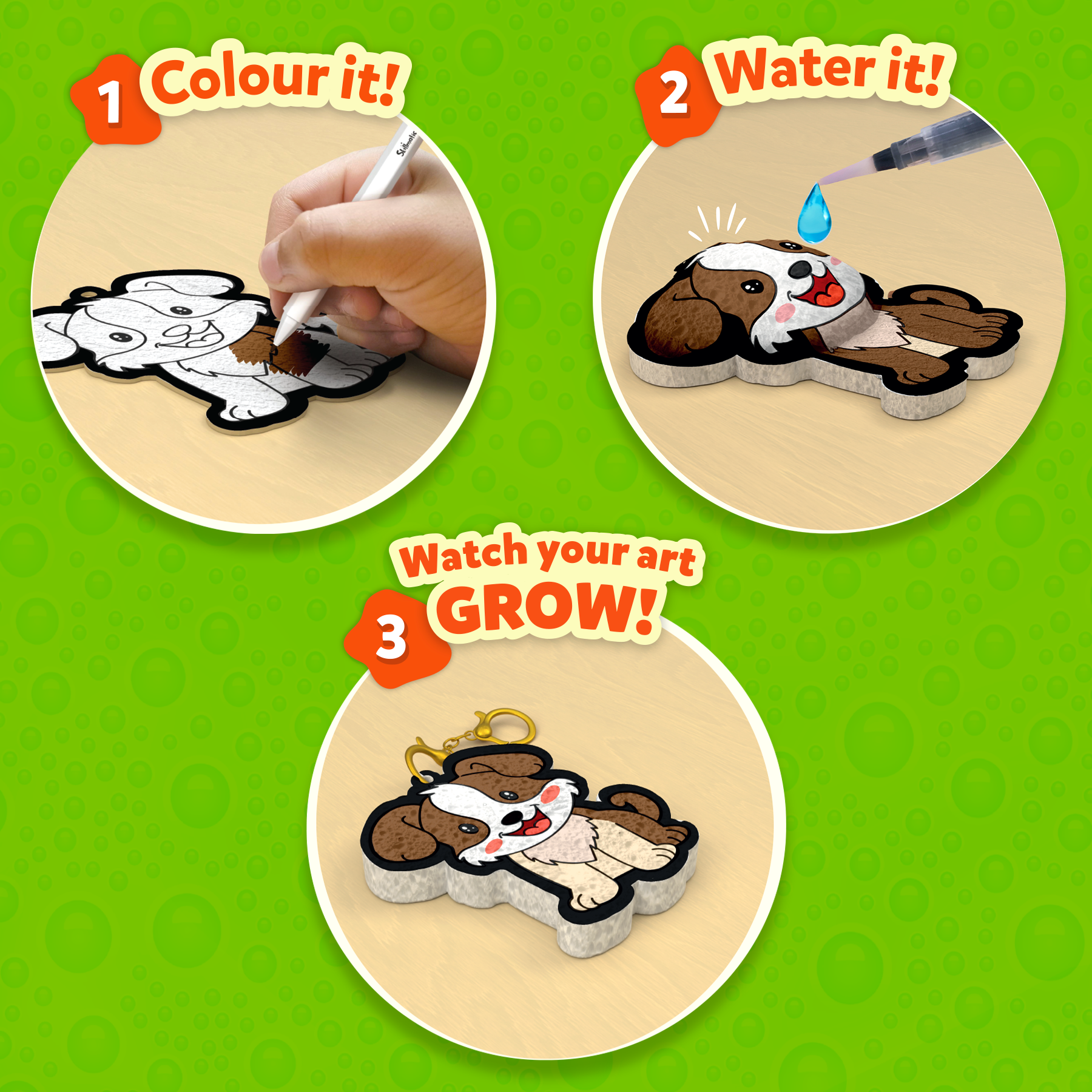 Skillmatics 3D Art Kit - Aqua Puffs, Animals, Mess-Free Fun, Magical Craft Activity, Travel Toys, DIY Decor, Creative Gifts for Girls & Boys Ages 4, 5, 6, 7, 8, 9, 10