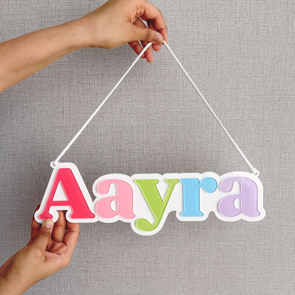 Personalised 3D Acrylic Colorful Name Plate
