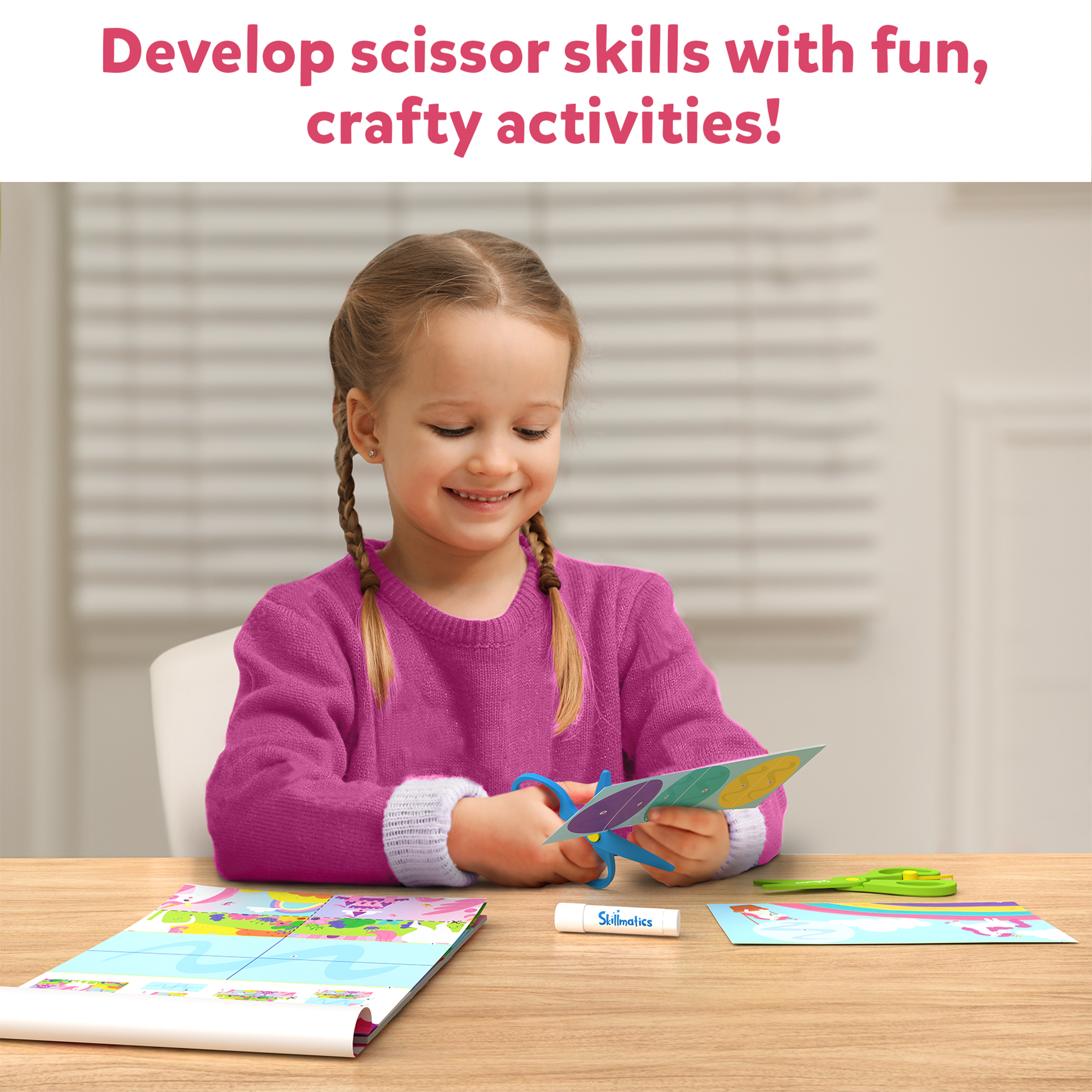 Skillmatics Art & Craft Activity Kit - Snip, Snip Unicorn & Princesses, Practice Scissor Skills, Craft Kits, 25 DIY Activities, Gifts for Ages 3 to 7