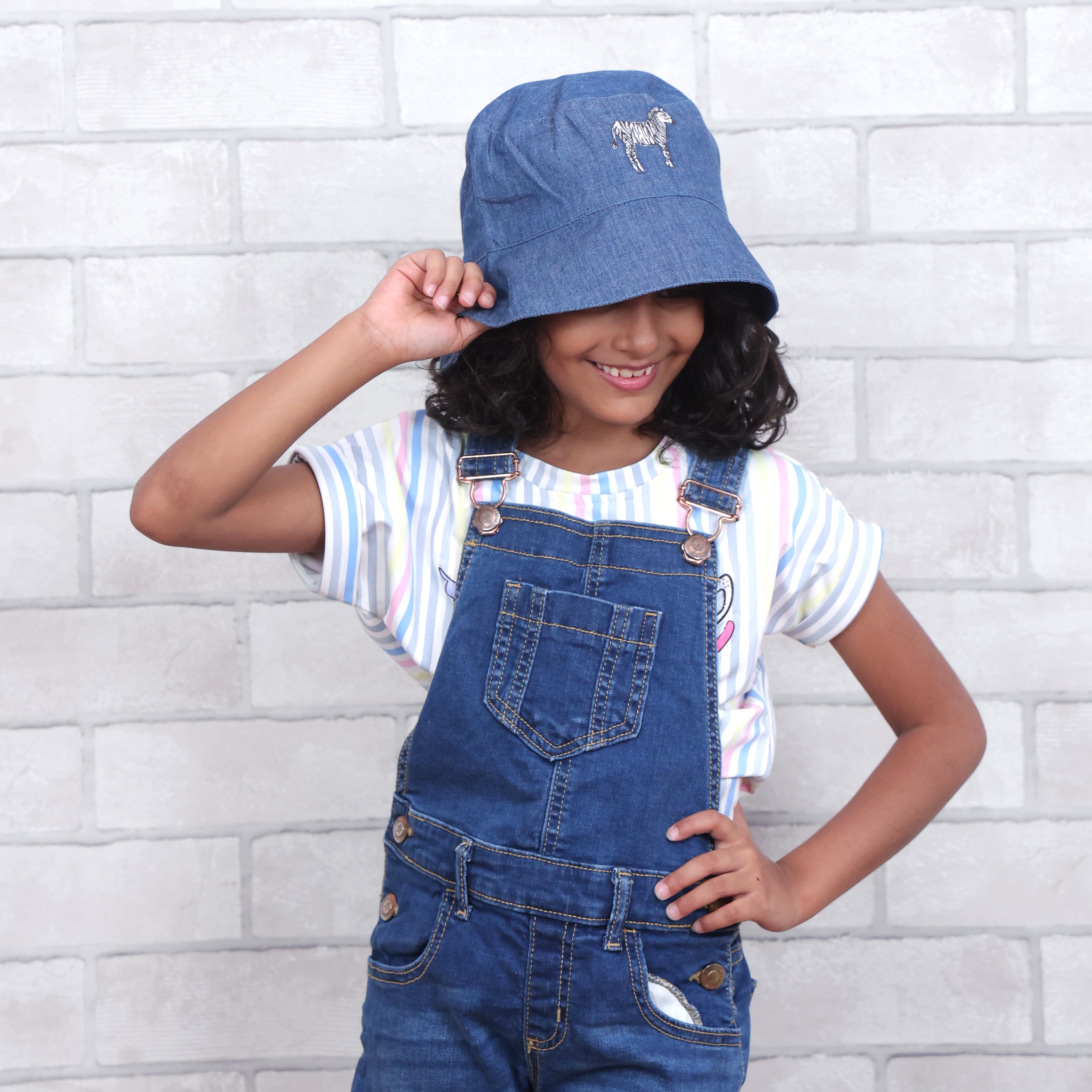 Baby Its Wild World Dark Denim Bucket Hat