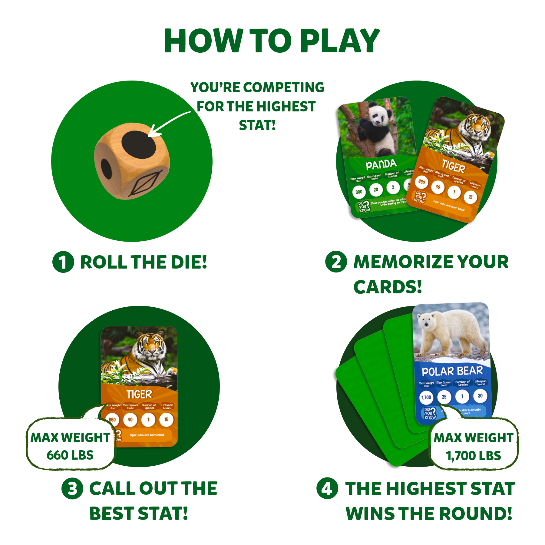 Skillmatics Trump Card Game - Rank Up Animals, Fun & Fast-Paced Game Of Memory, Perfect For Family Game Night, Gifts For Ages 7 And Up