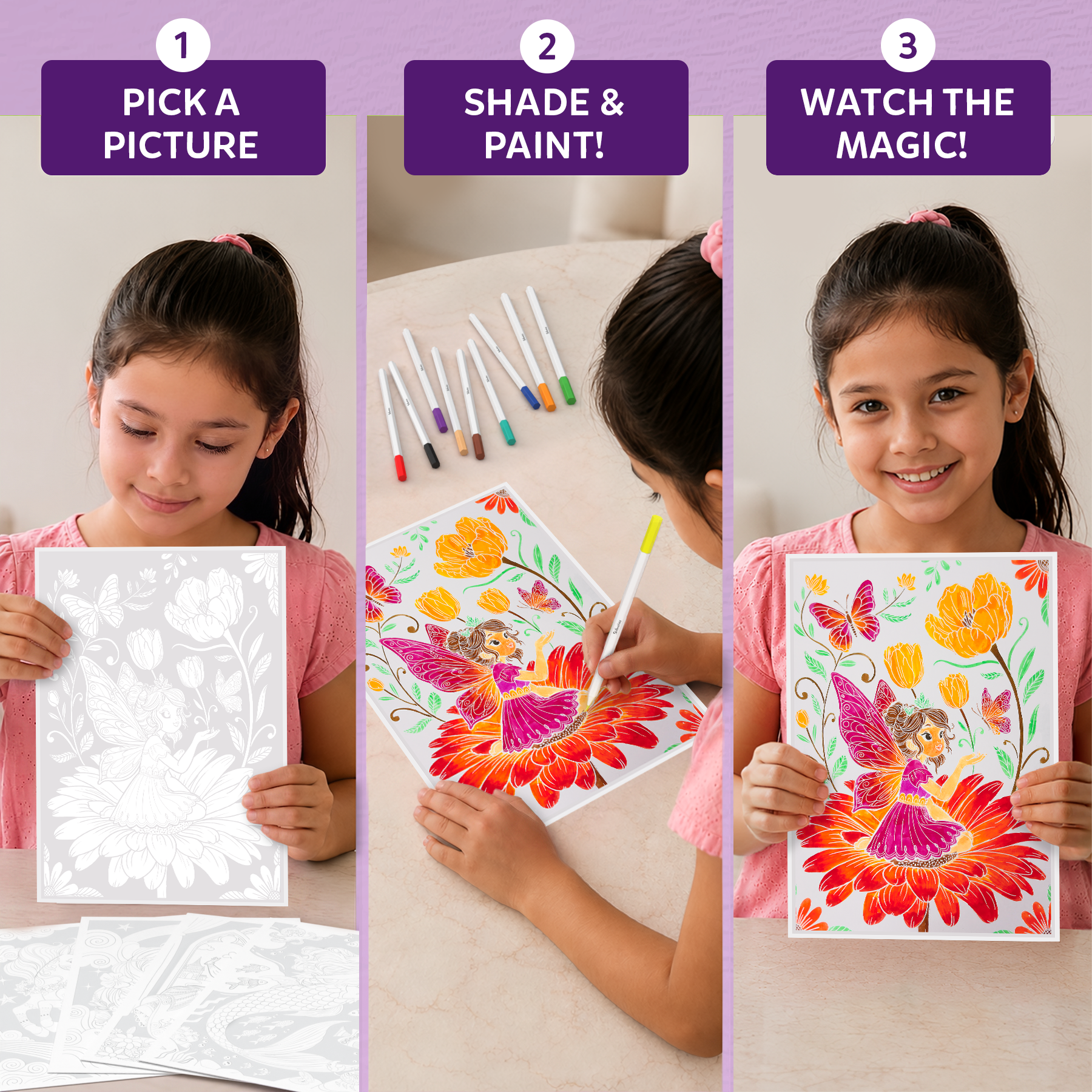 Paint-Over Art – Mess-Free Shine-Through Painting Kit