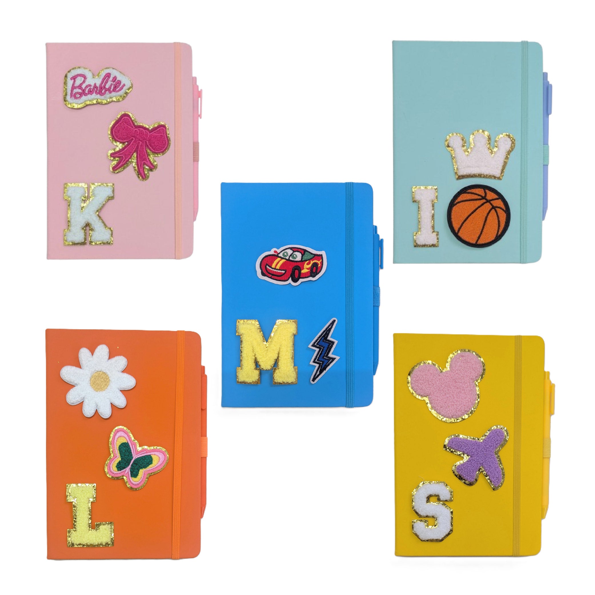 Personalised Notebook With Glitter Patches