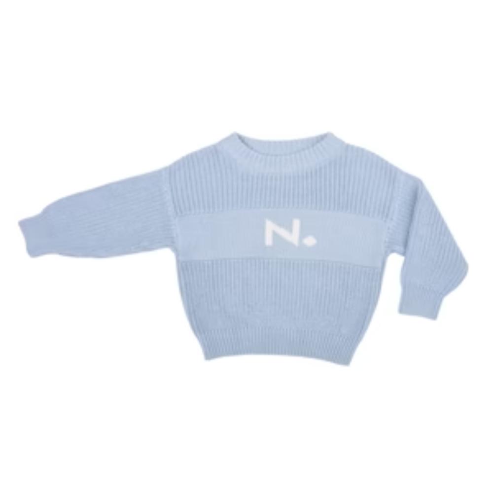 Letter Jumper - Kentucky Blue; Letter: Oatmeal; Panel: Kentucky Blue