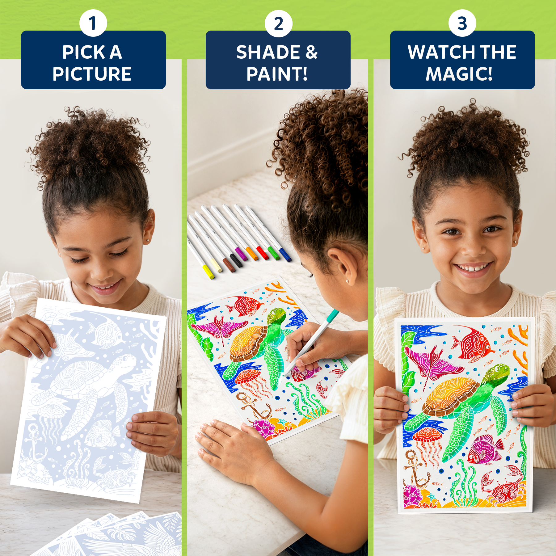 Paint-Over Art – Mess-Free Shine-Through Painting Kit