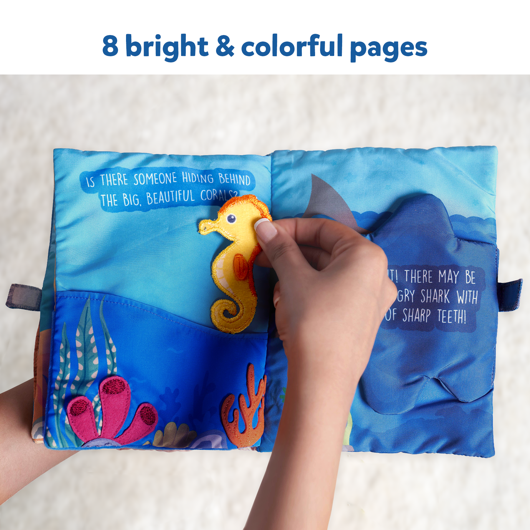 Skillmatics Baby Book - Peek-A-Boo I See You Underwater Animal Theme, Interactive Soft Cloth Book With Crinkle Pages, Ages 6 Months And Up