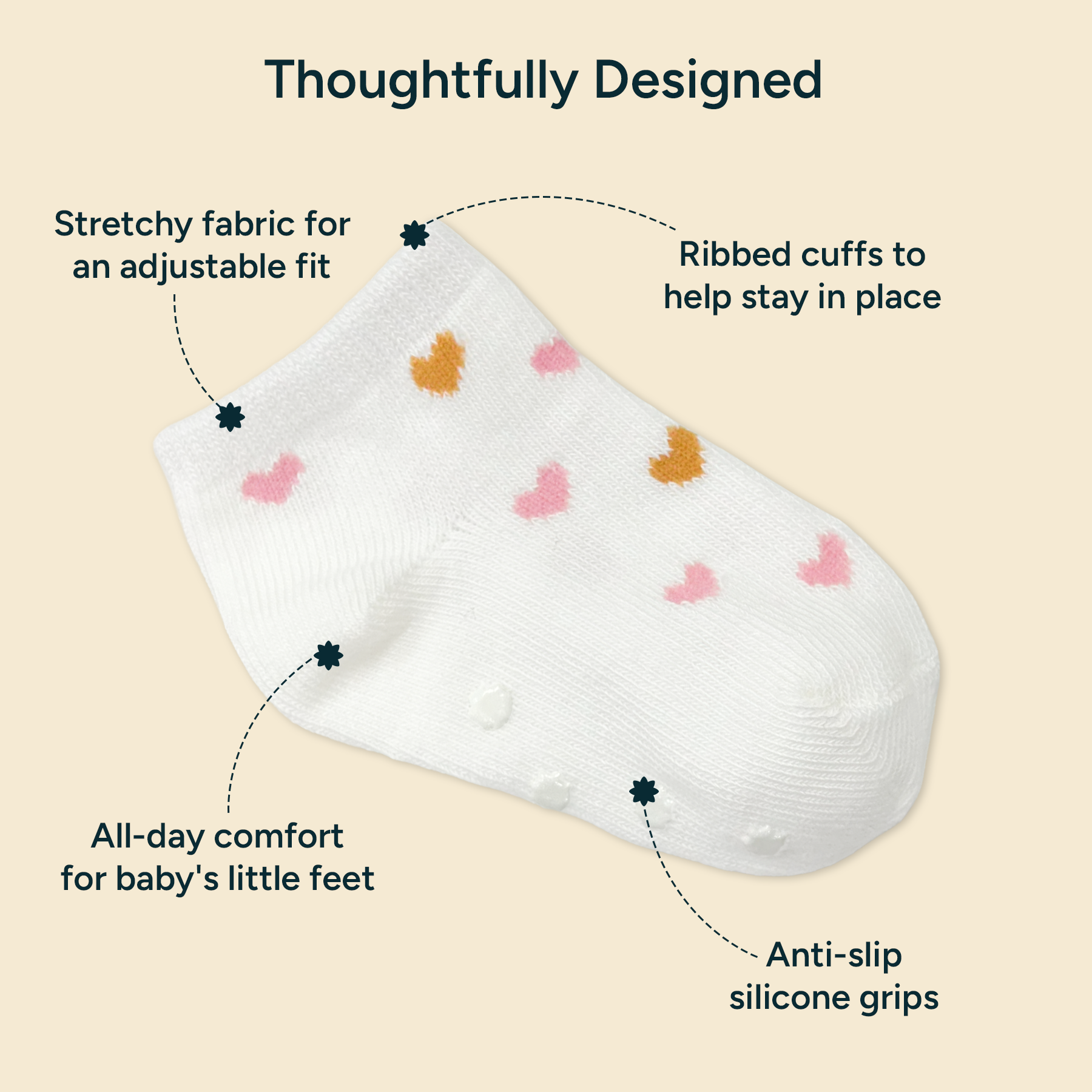 Anti-Slip Socks - Pack of 12