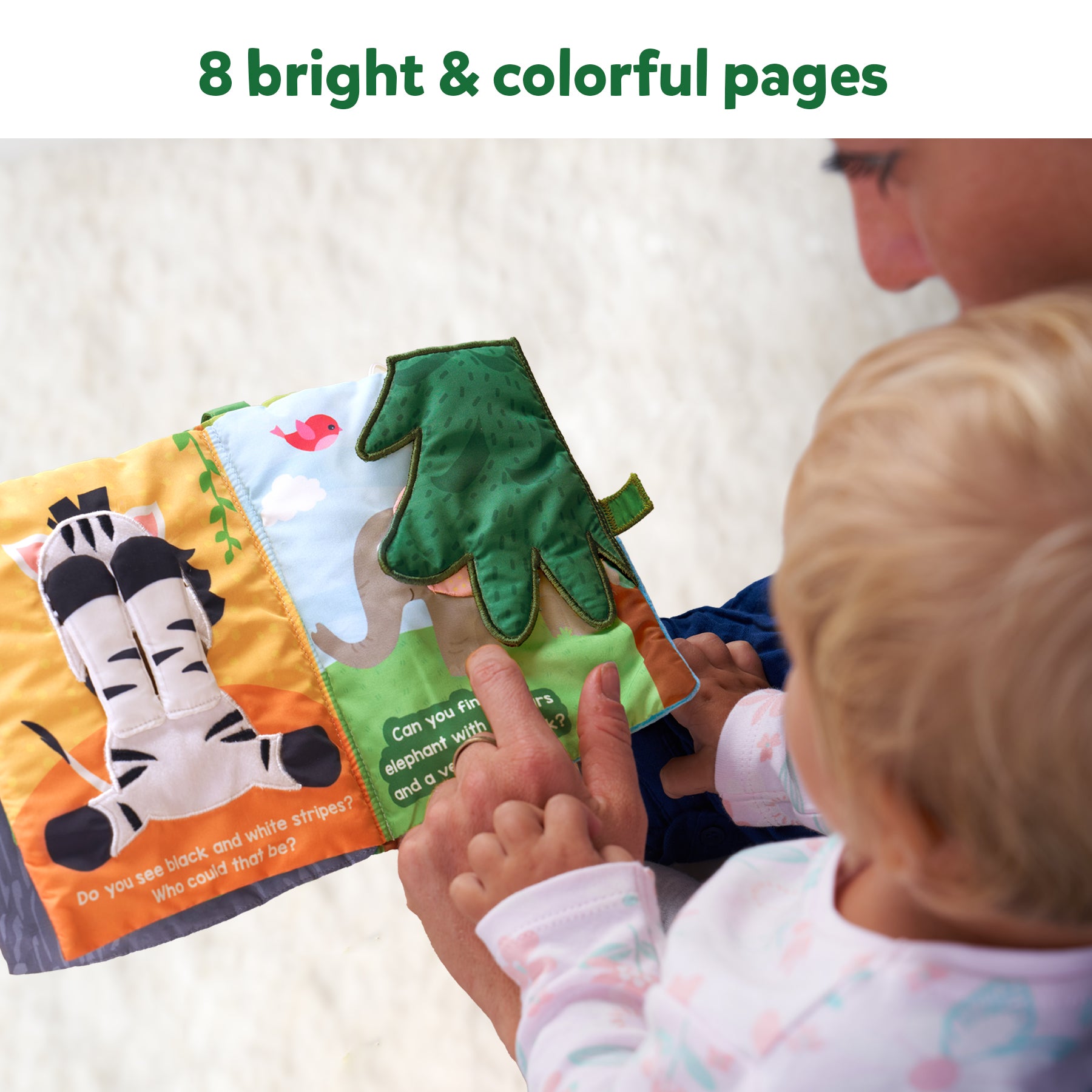 Skillmatics Baby Book - Peek-A-Boo I See You Jungle Theme, Interactive Soft Cloth Book With Crinkle Pages, Ages 6 Months And Up