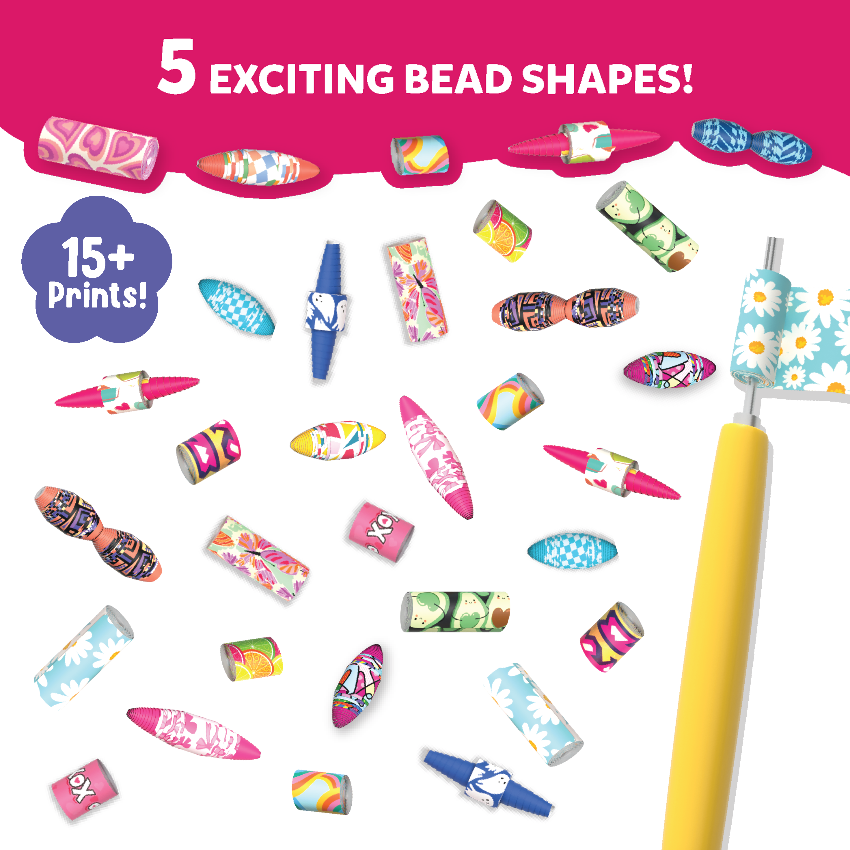 Skillmatics Craft Activity - Roll-Up Beads Friendship Bracelets DIY Kit, 200+ Charms & Beads, Jewelry Making Kit, Create 15+ Bracelets, Gifts for Kids Ages 6, 7, 8, 9, 10, 11, 12, 13