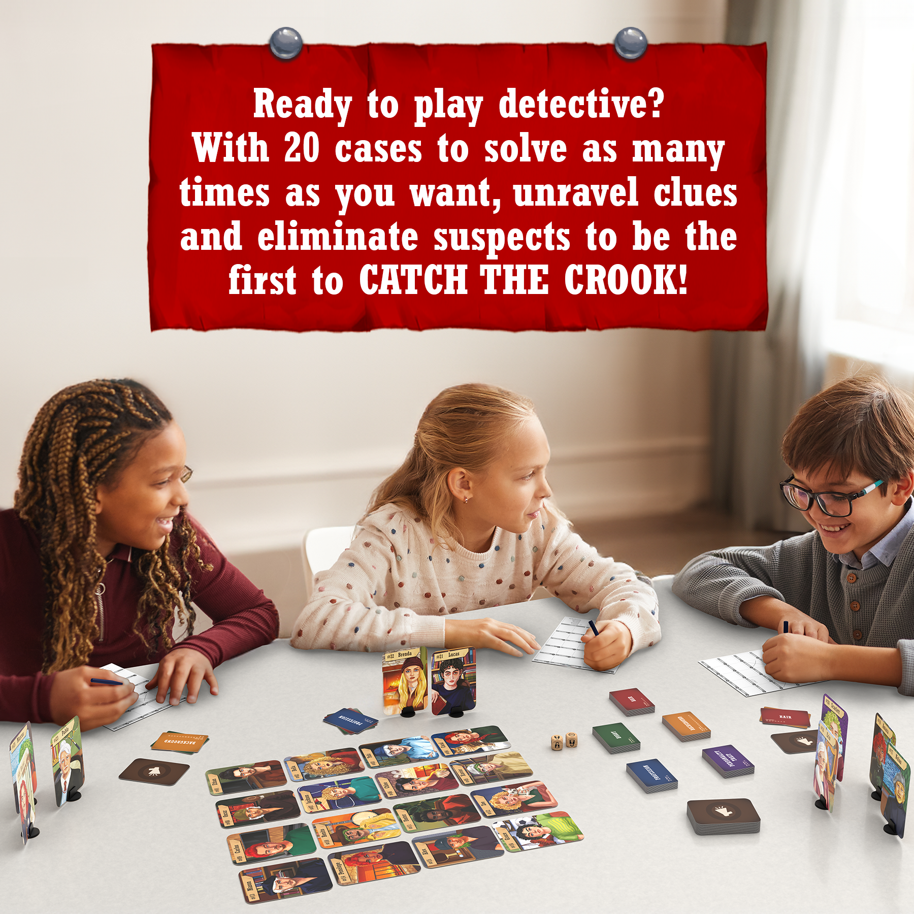 Skillmatics Card Game - Catch The Crook, Family Friendly Mystery Game, Strategy Game, Gifts for Kids, Boys, Girls Ages 10 and Up, 2-5 Players