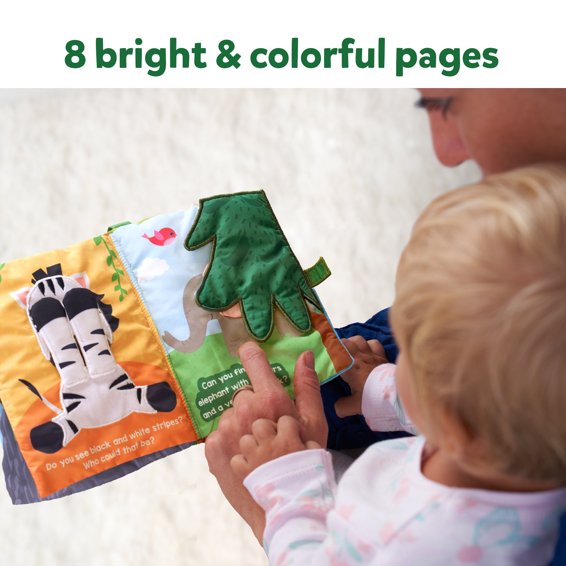 Skillmatics Baby Book - Peek-A-Boo I See You Jungle Theme, Interactive Soft Cloth Book With Crinkle Pages, Ages 6 Months And Up