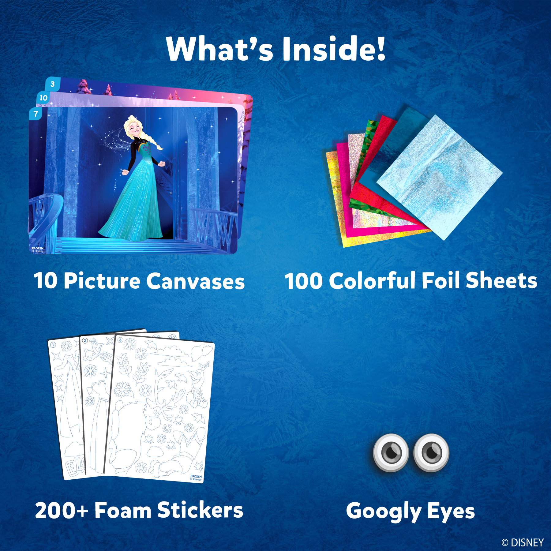 Skillmatics Foil Fun - Disney Frozen, Mess-Free Art for Kids, Craft Kits & Supplies, DIY Creative Activity, Travel Toys, Gifts for Fans of Elsa, Anna, Olaff, Girls, Boys, Ages 4, 5, 6, 7, 8, 9