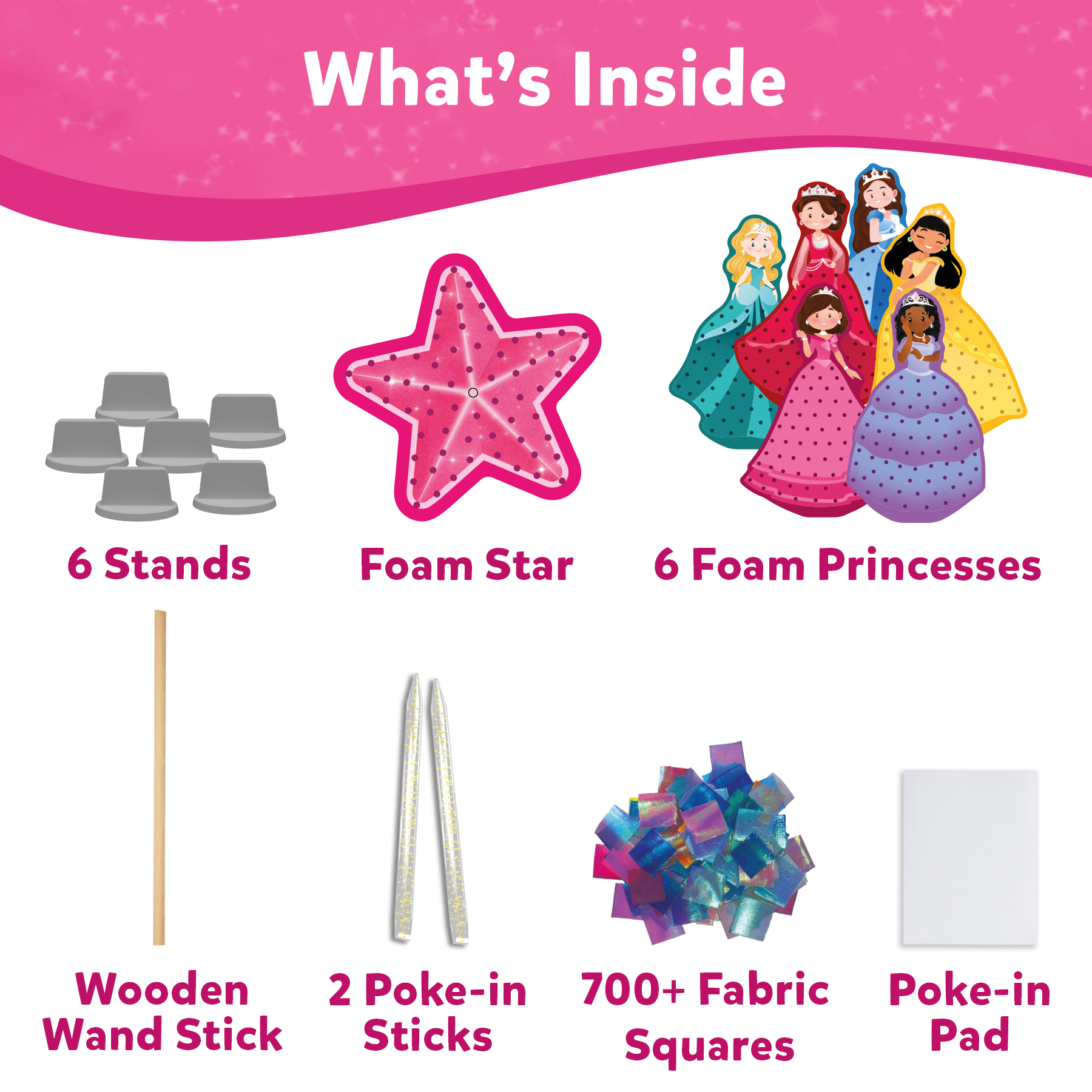 Skillmatics Art & Craft Activity - Poke-in Art Magical Princesses, Mess-Free Art for Kids, Craft Kits, DIY Activity, Gifts for Girls & Boys Ages 4, 5, 6, 7, 8, 9