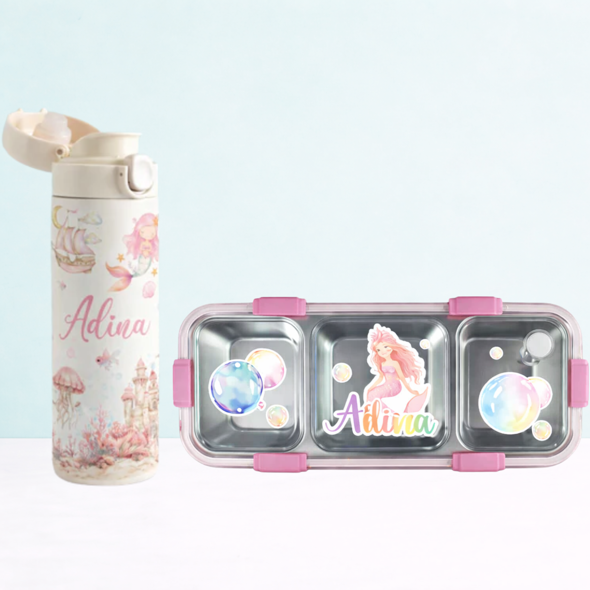 Insulated Bottle & Snack Box Combo