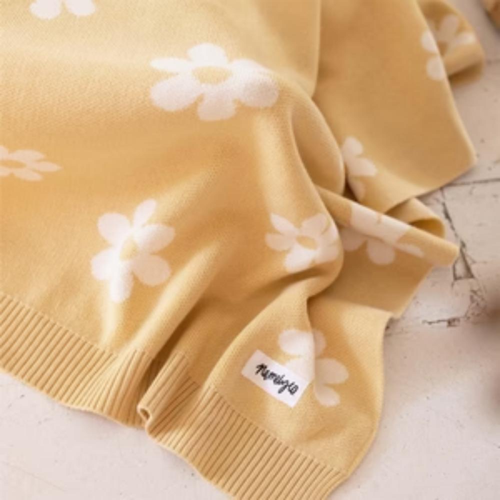 Bloom Name Blanket -Butter Name: Ivory