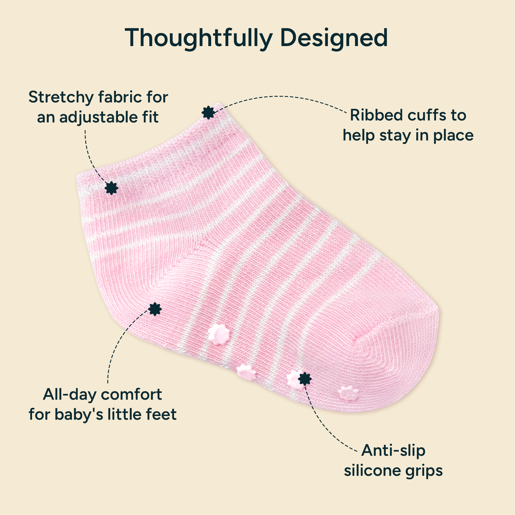 Anti-Slip Socks Pack Of 3
