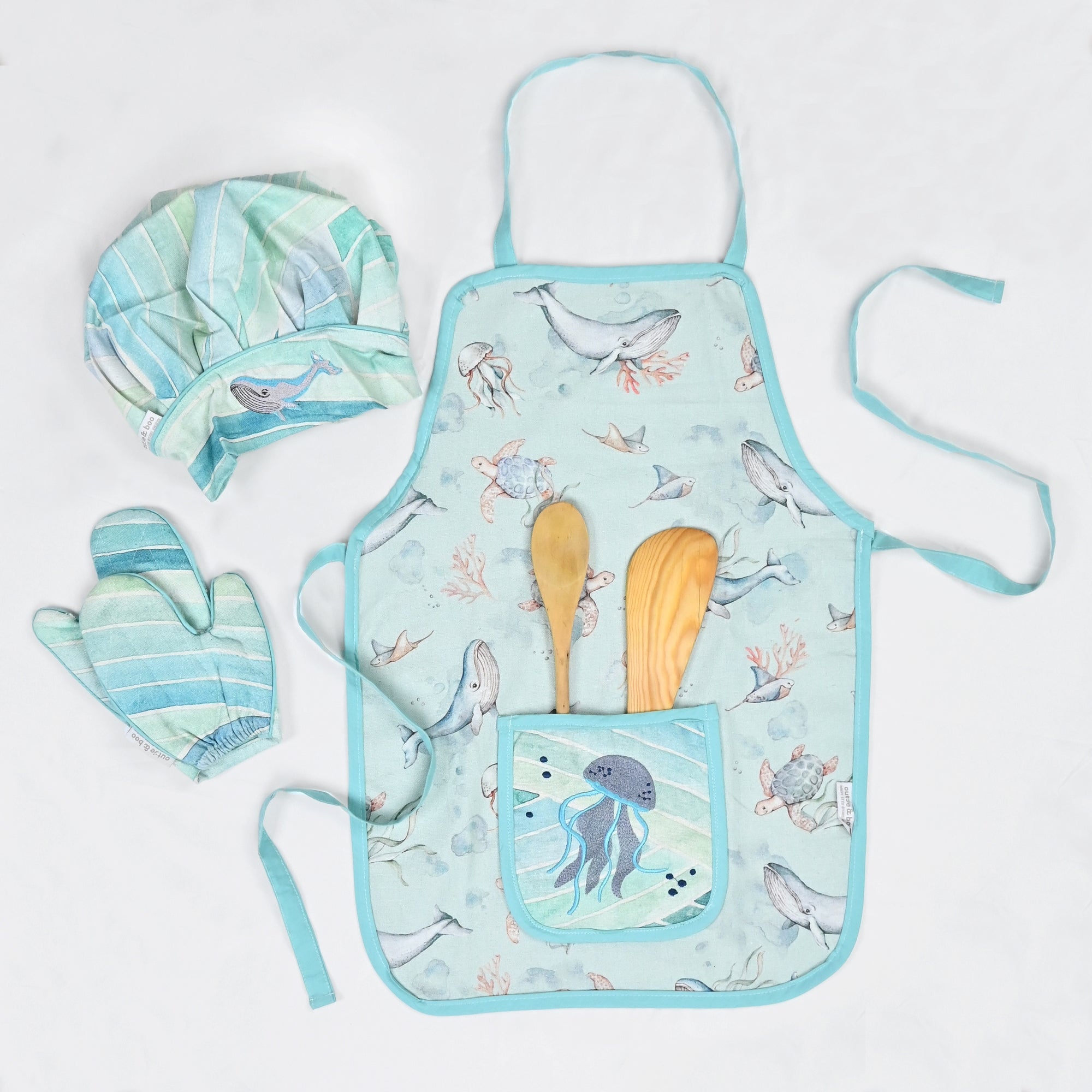 Maritime Magic - Apron Set (Apron + Cap + Glove)