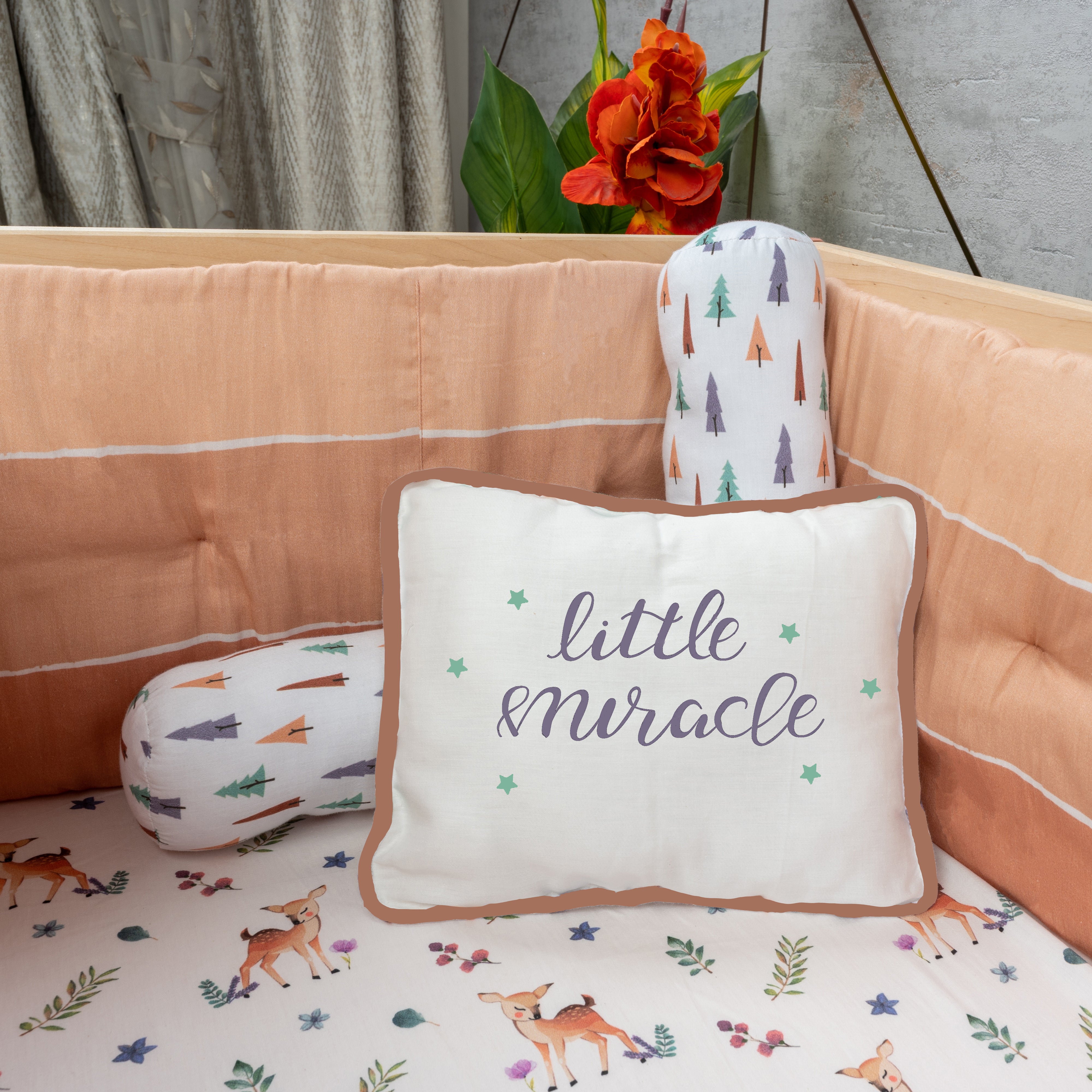 Tiny Snooze Mini Cot Bedding Set – Enchanted Forest