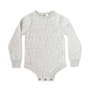 Alpha Bodysuit Oatmeal; Letter: Oatmeal