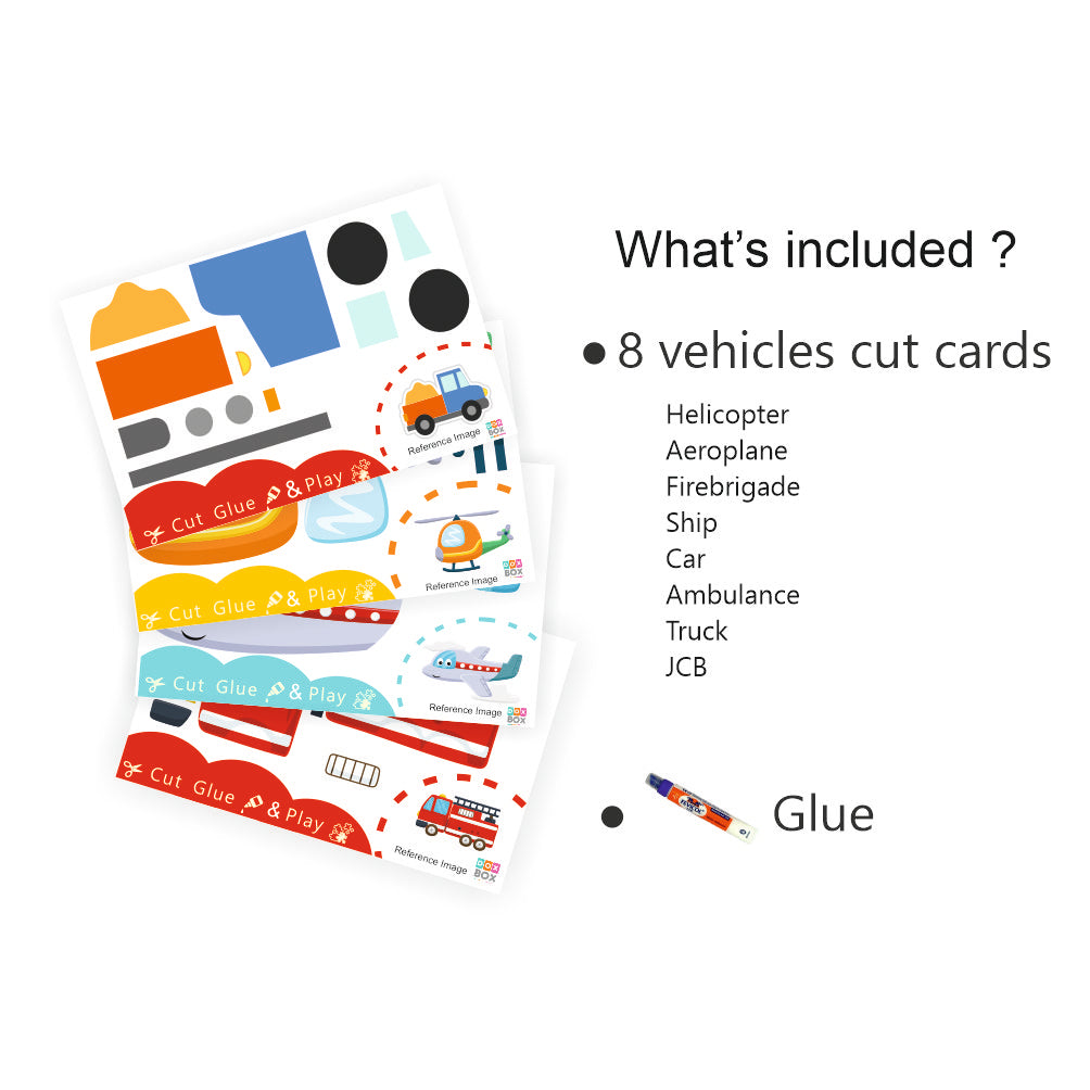 Cut & Glue Activity -Vehicles