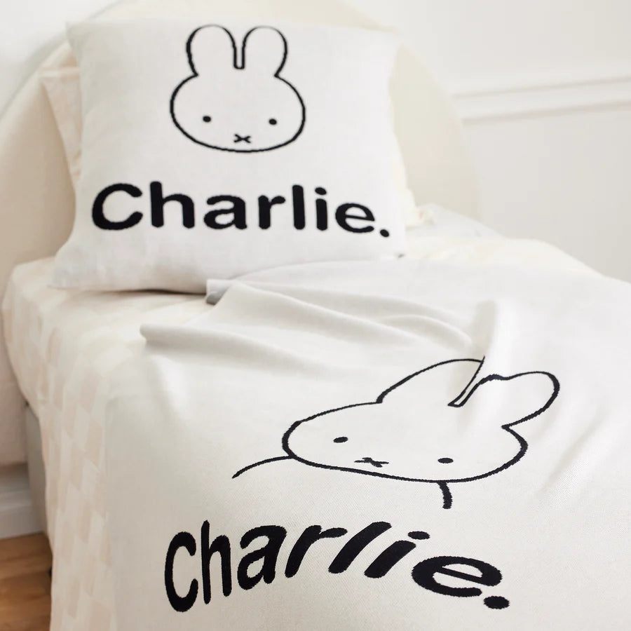 Miffy Euro Pillowcase - Oatmeal; Name: Black